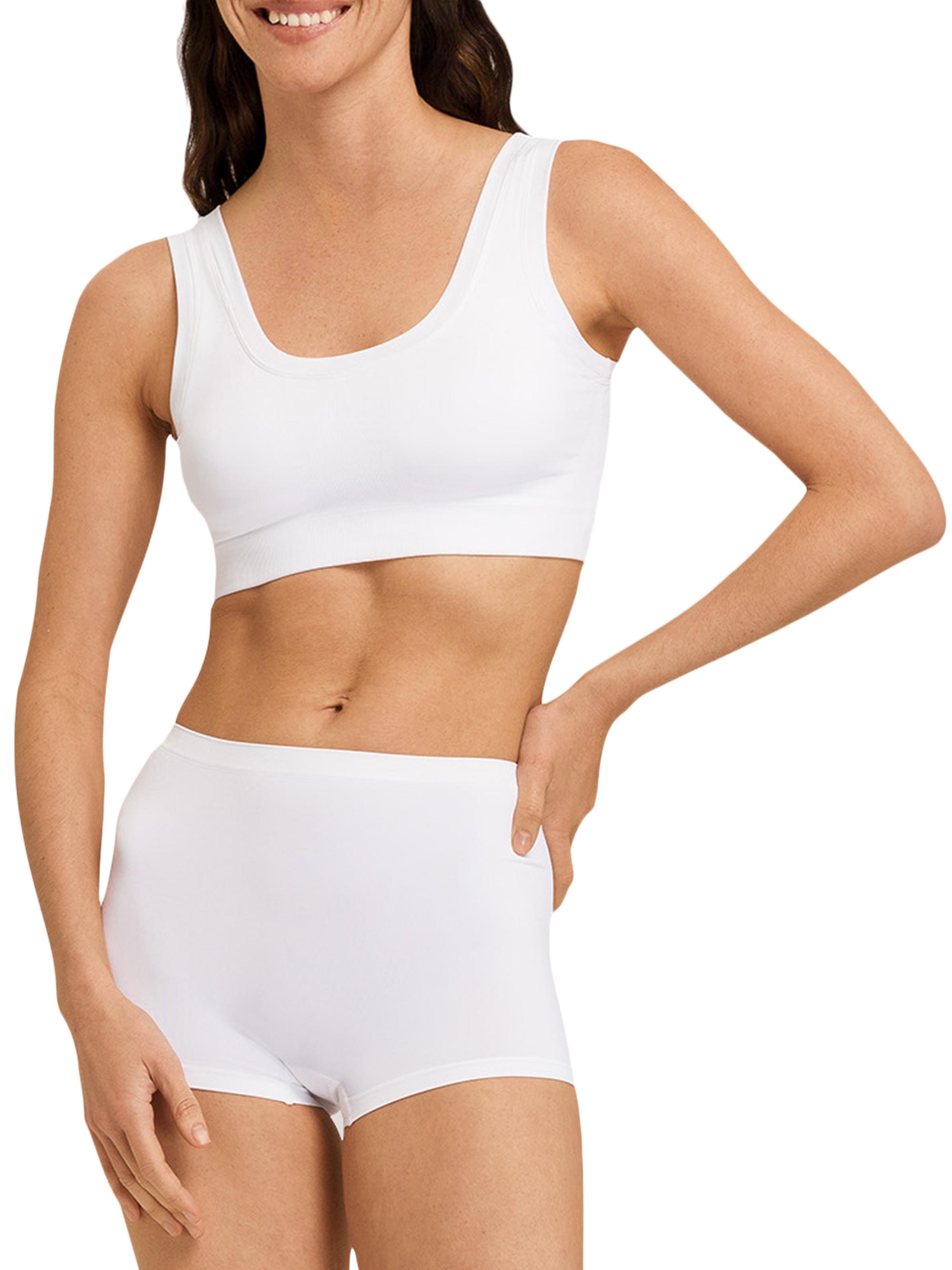 Hanro Women's Touch Feeling Padded Crop Top - White