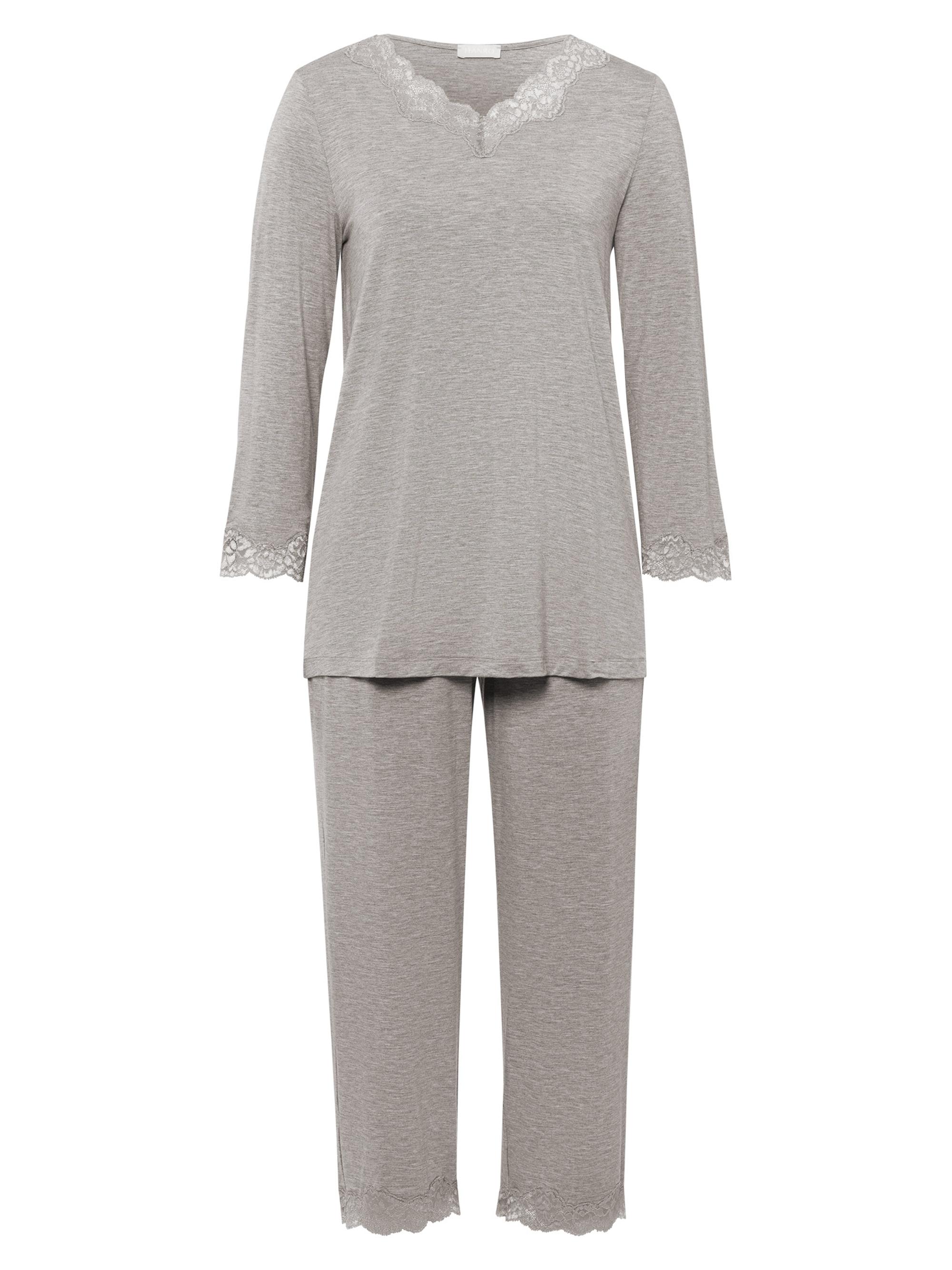 Hanro Women's Natural Elegance 2-Piece Pajama Set - Grey Melange