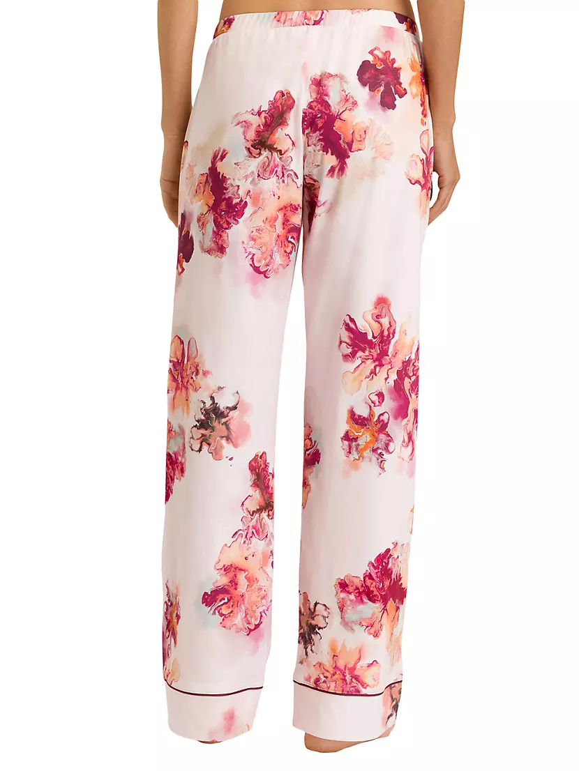 Shop Hanro Eleni Floral Wide-Leg Pajama Pants