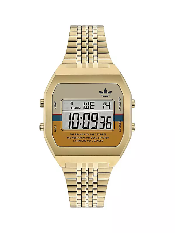 Shop adidas Digital Two IP Yellow Gold-Played Stainless Steel 