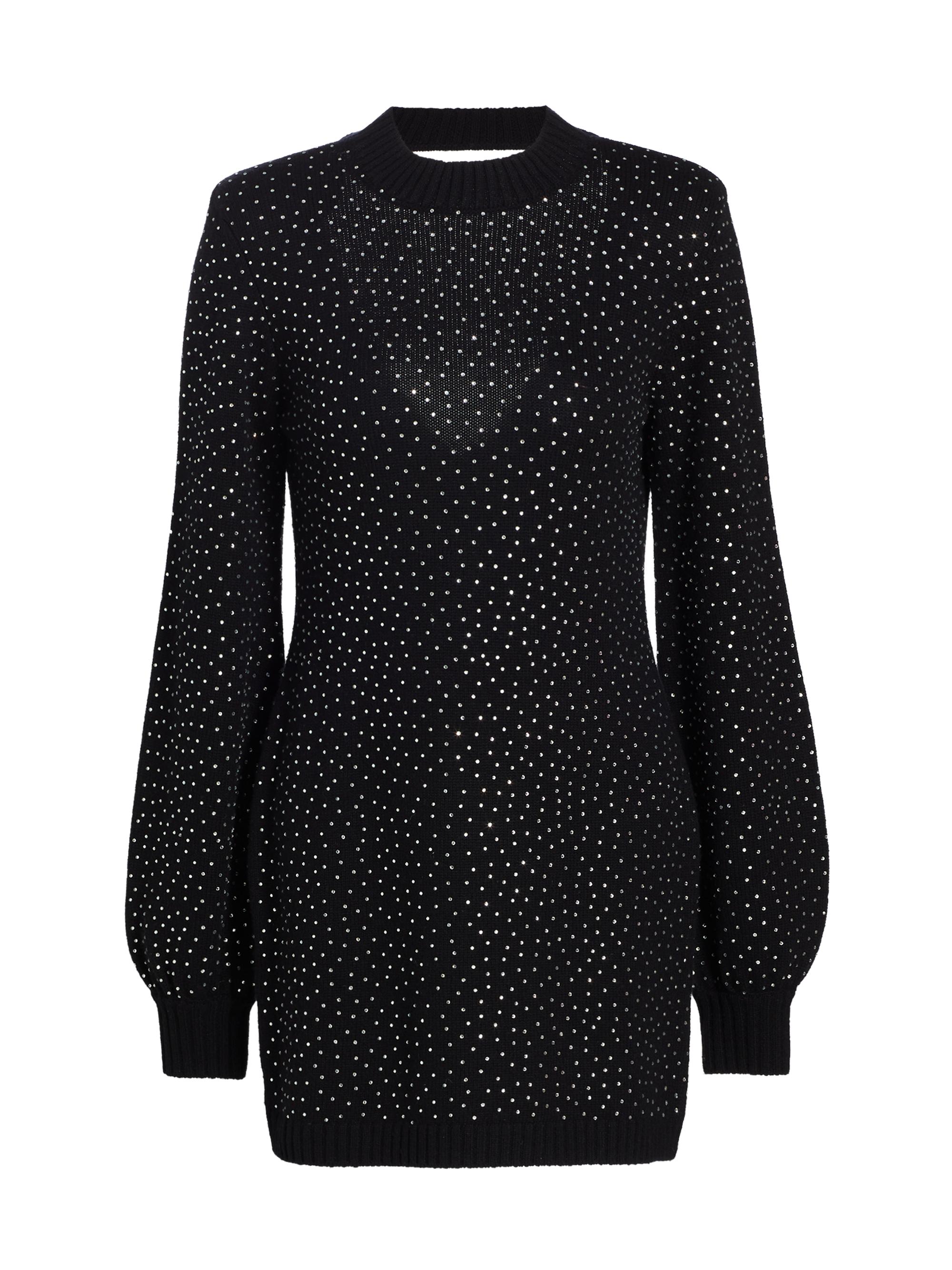 Generation Love Women's Chiraz Crystal Mini Sweaterdress - Black