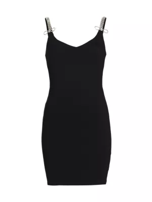 Generation Love Women's Corinne Crystal Bow Mini Sheath Dress - Black