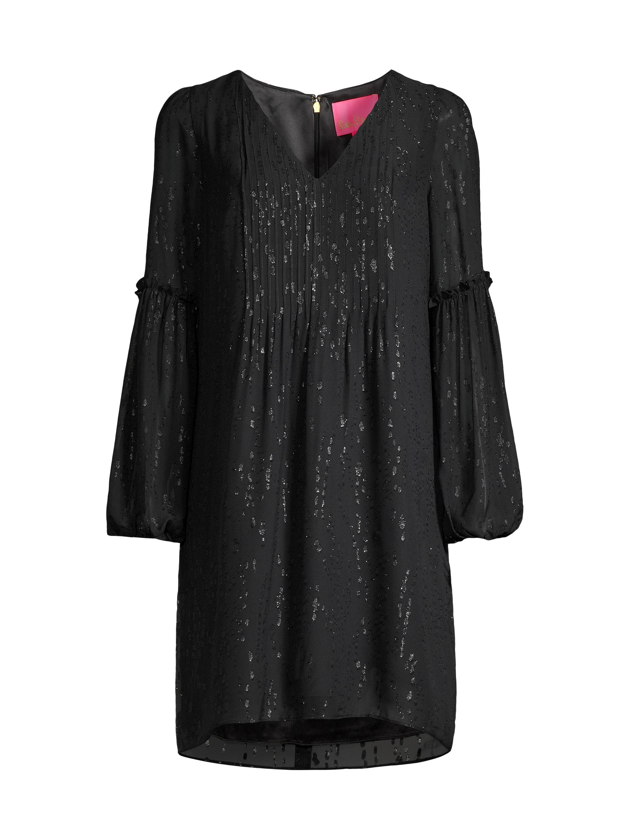 Lilly Pulitzer Women's Cleme Metallic Silk-Blend Minidress - Onyx