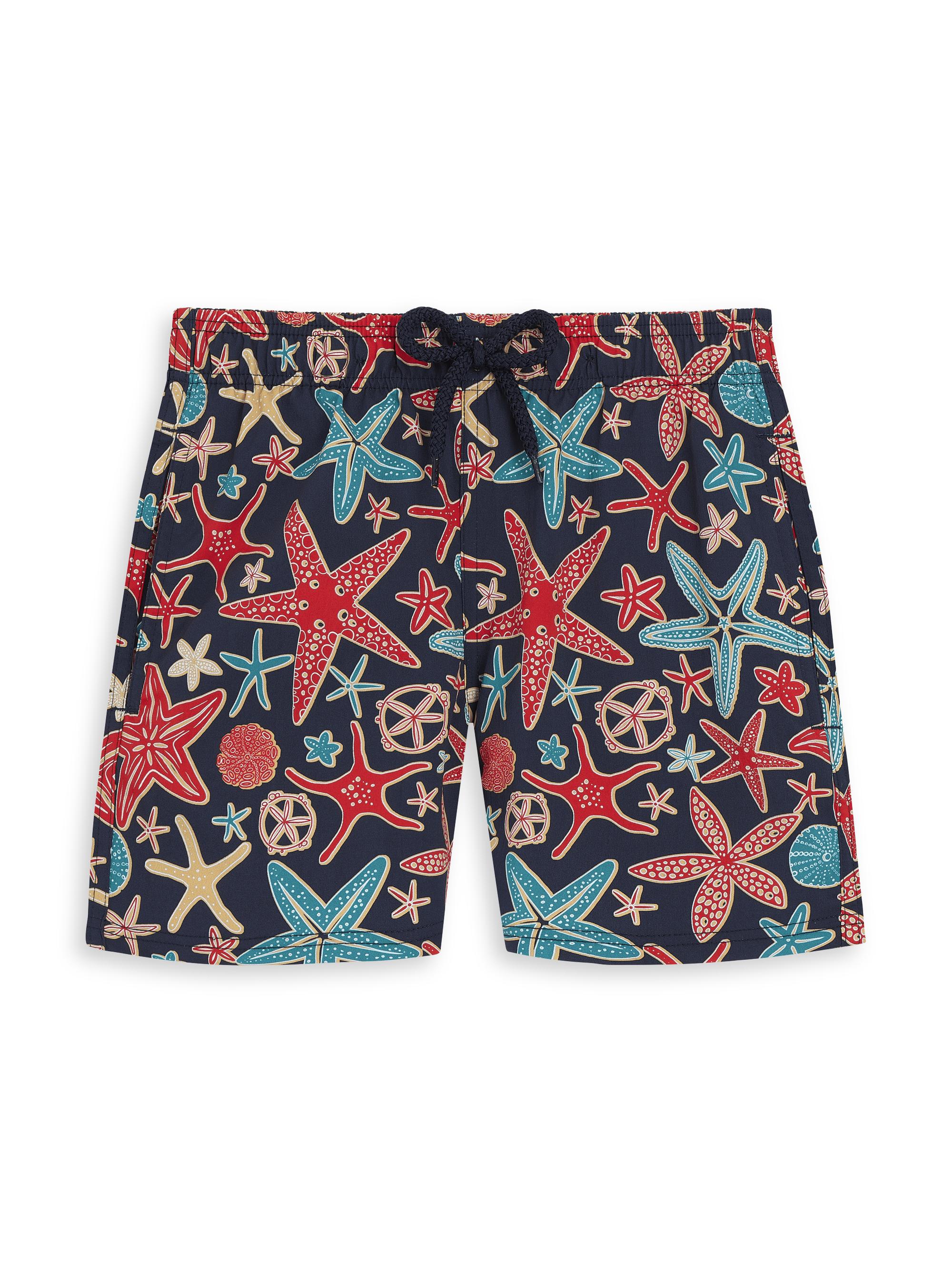 Vilebrequin Little Boy's & Boy's Starfish Print Swim Trunks - Blue Marine