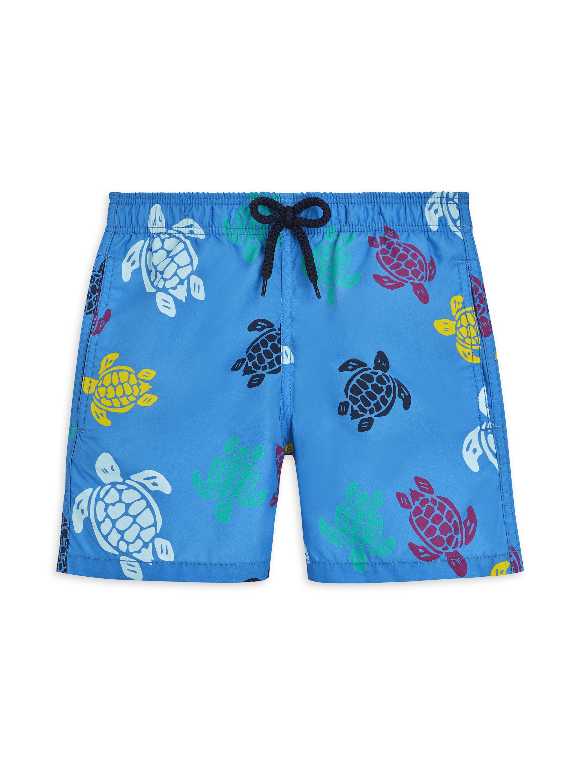 Vilebrequin Little Boy's & Boy's Jim Turtle Print Swim Trunks - Faience