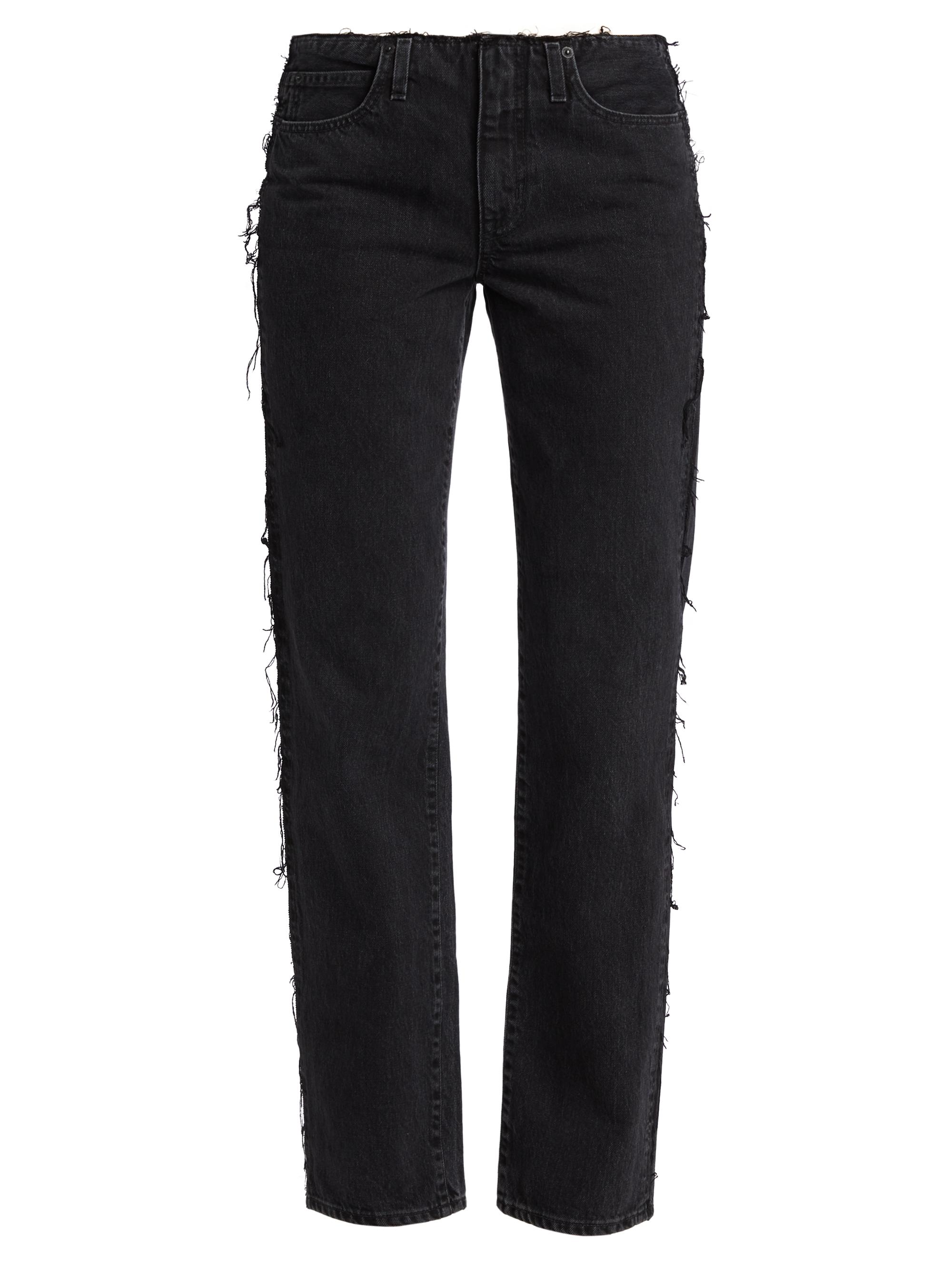 SLVRLAKE Women's Sophie Raw-Edge Straight-Leg Jeans - Shadow Ridge