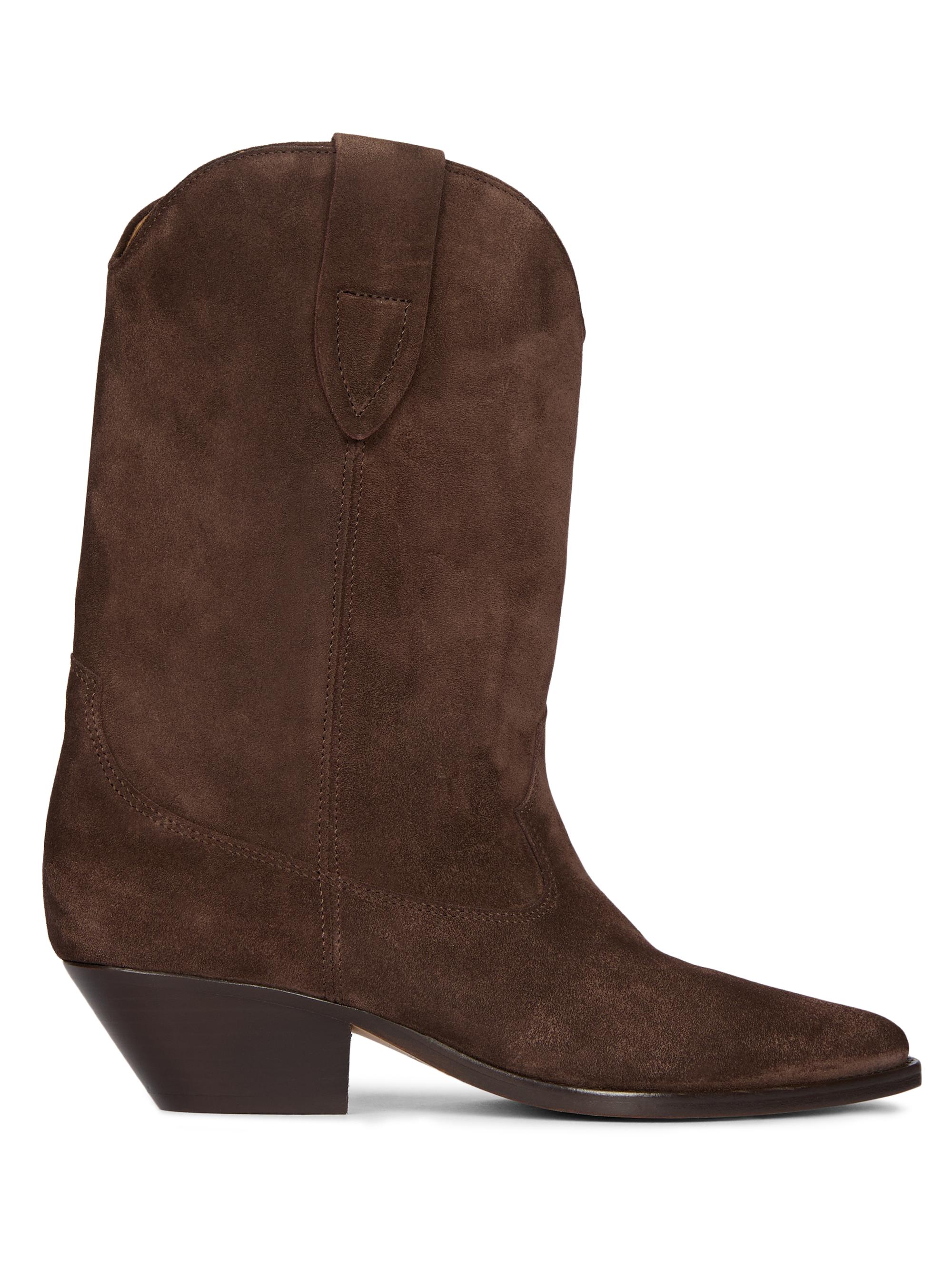 Isabel Marant Women's Duerto 35MM Suede Cowboy Boots - Chocolate