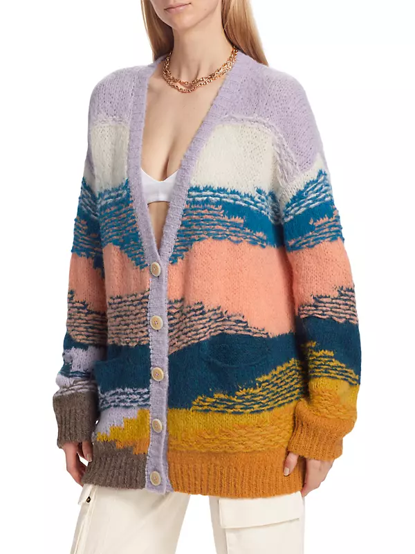 Shop Mother The Long Drop Alpaca-Blend Cardigan | Saks Fifth Shop Mother The Long Drop Alpaca-Blend Cardigan | Saks Fifth