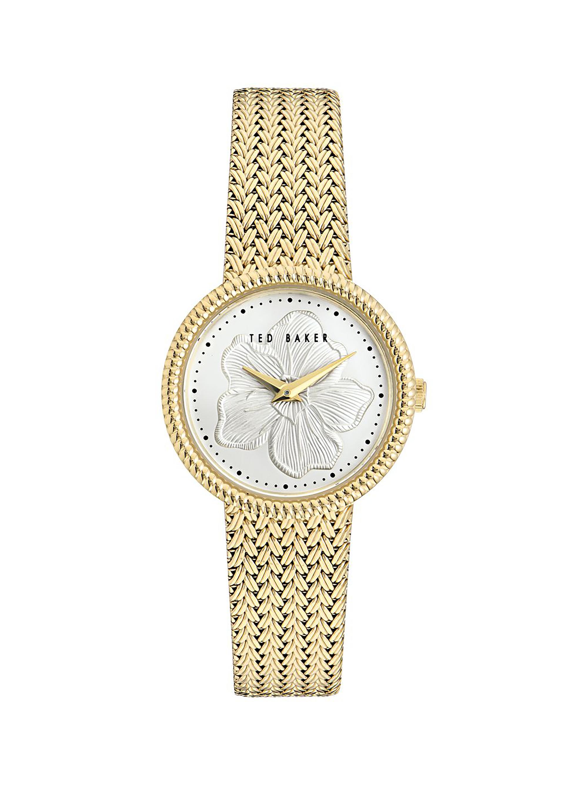 Ted Baker White and Gold Watch Ted Baker Ladies Belgravia Watch BK PSEF904 OT Gold with  main image 2