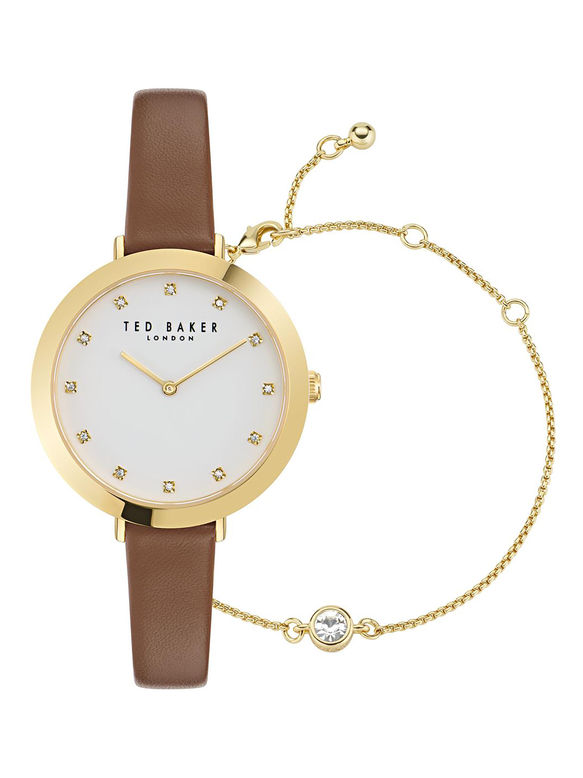 Ted Baker London Ammy Iconic Goldtone Stainless Steel Crystal & Leather Watch Ted Baker Ammy Iconic Goldtone Stainless Steel, Crystal  main image 3