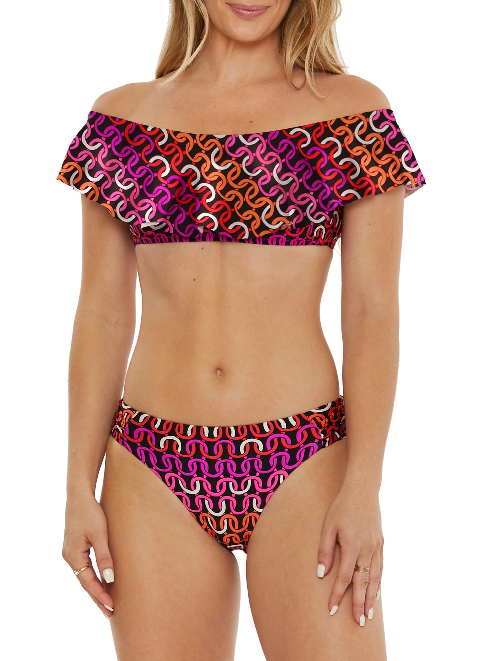 Trina Turk Women's Echo Ruffle Bandeau Bikini Top