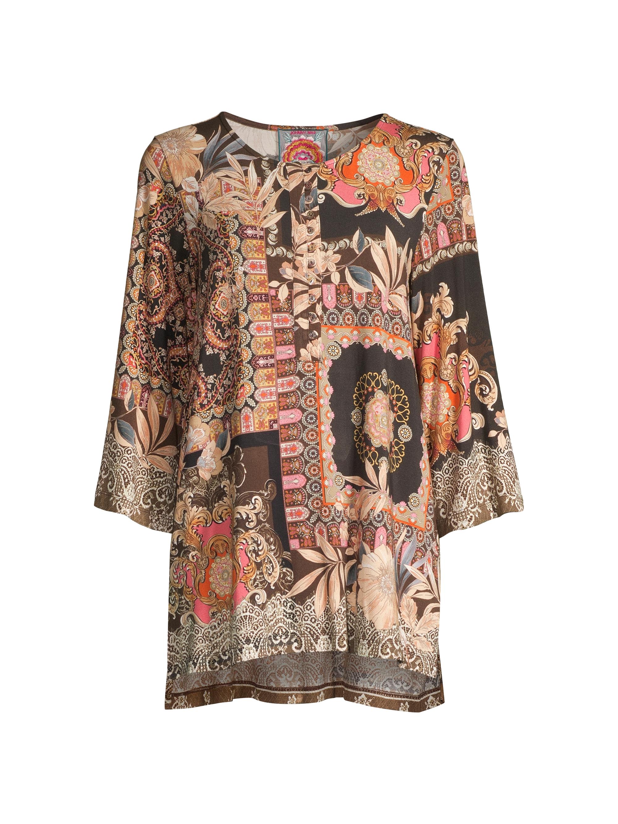 Johnny Was Women's Flora Lace Button-Front Tunic