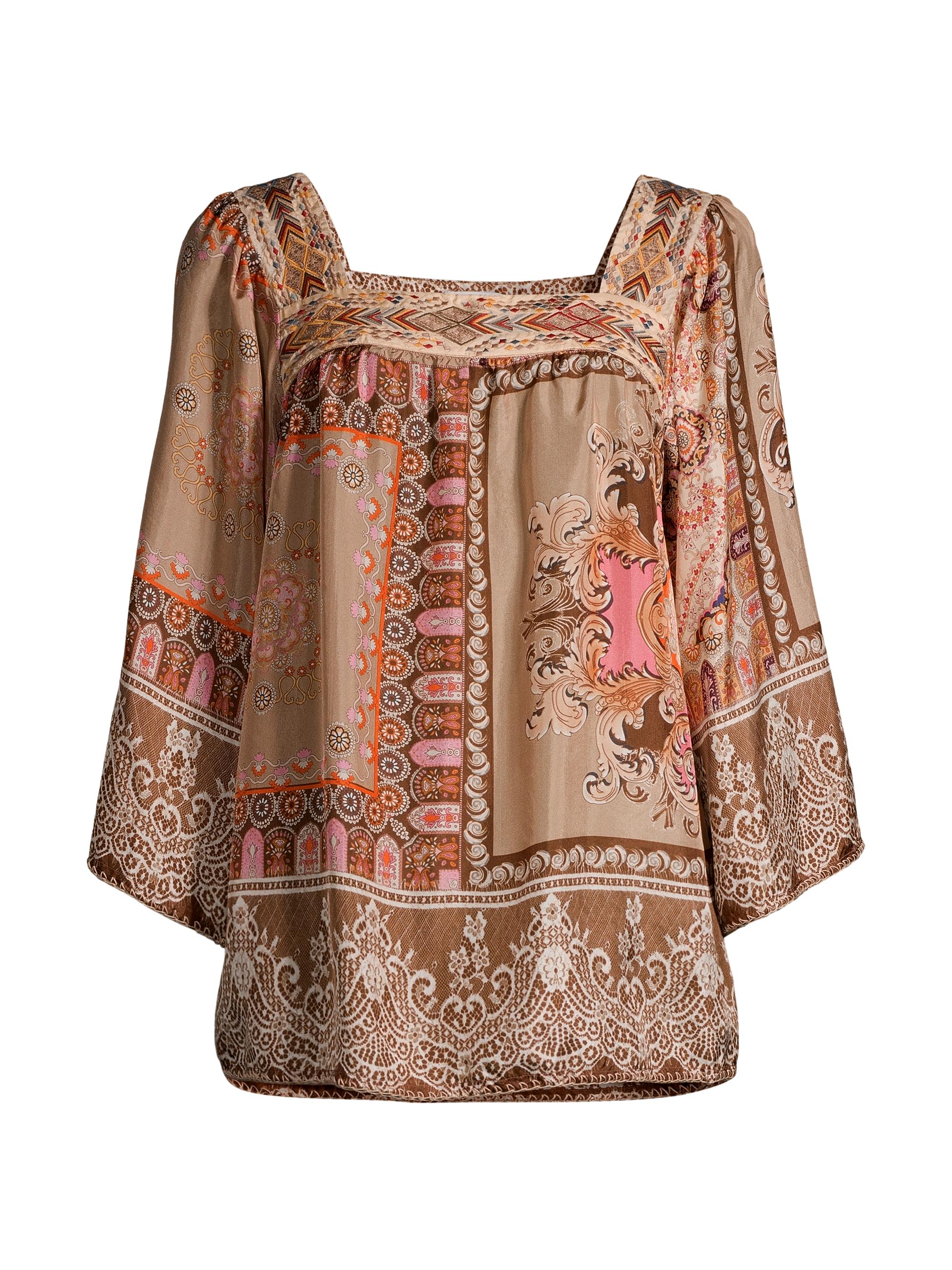Johnny Was Women's Flora Lace Silk Blouse