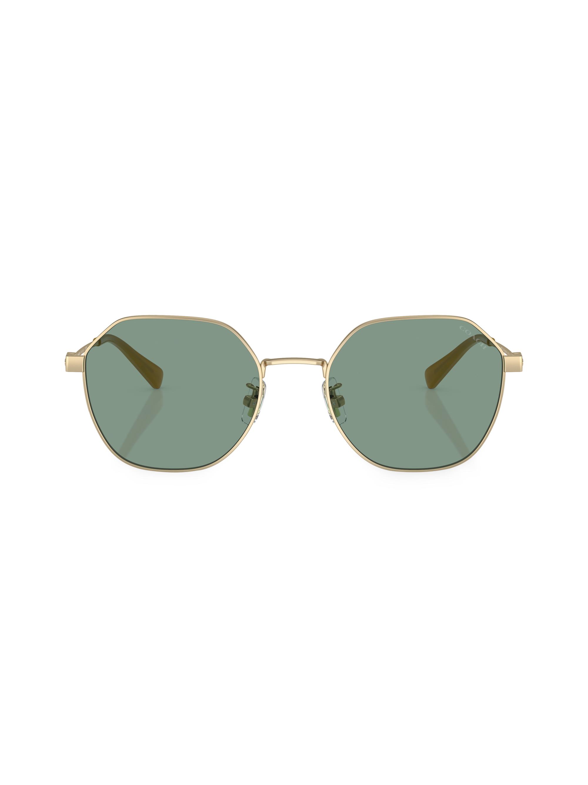COACH Men's 54MM Round Sunglasses - Gold