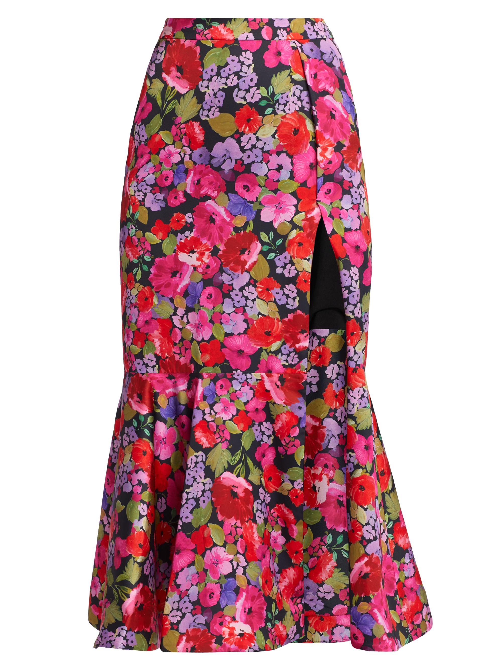 Amur Women's Clyde Flared Floral Midi-Skirt - Vintage Flowers