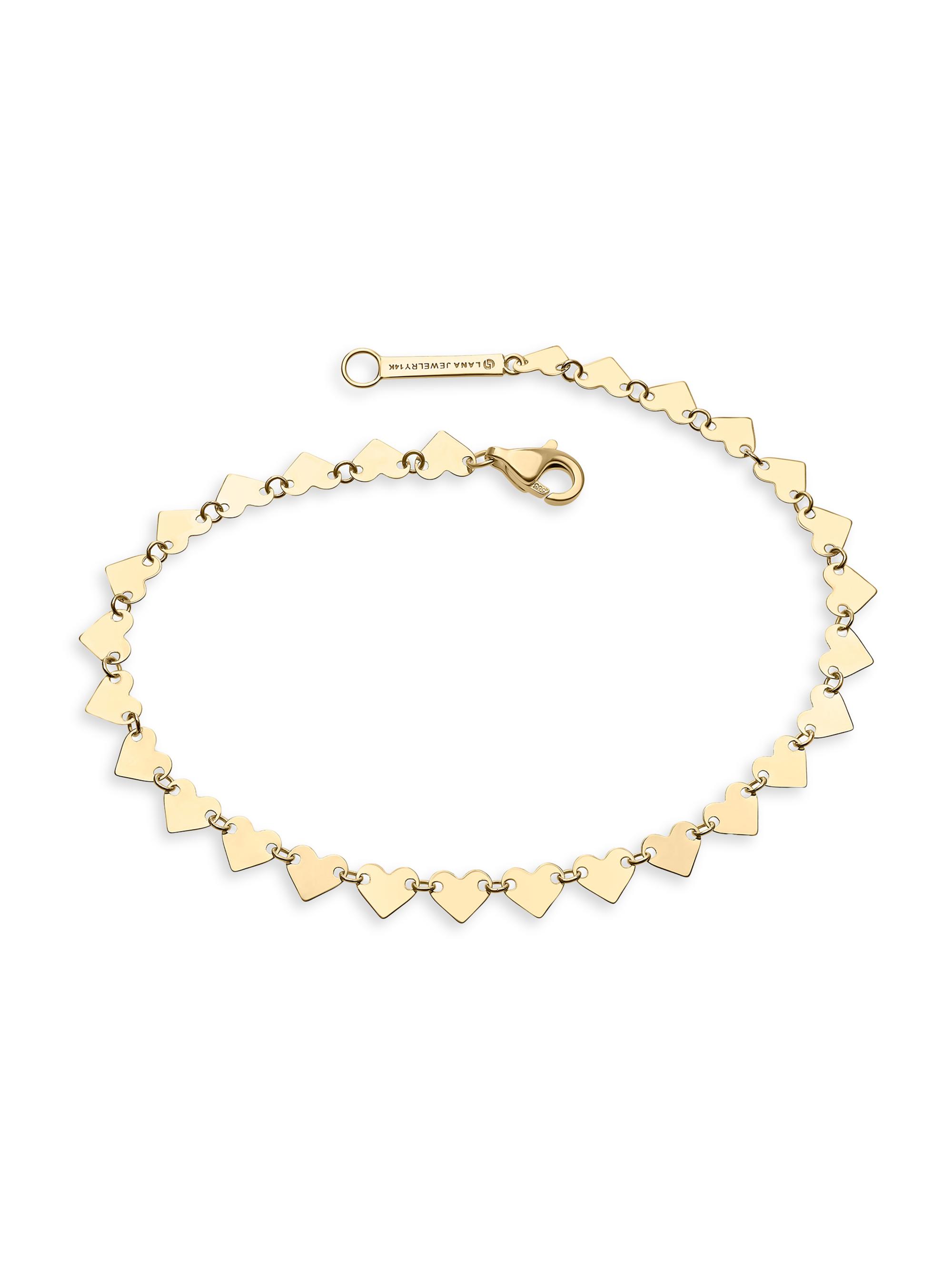 Lana Women's Heart 14K Yellow Gold Disc Chain Bracelet - Yellow Gold