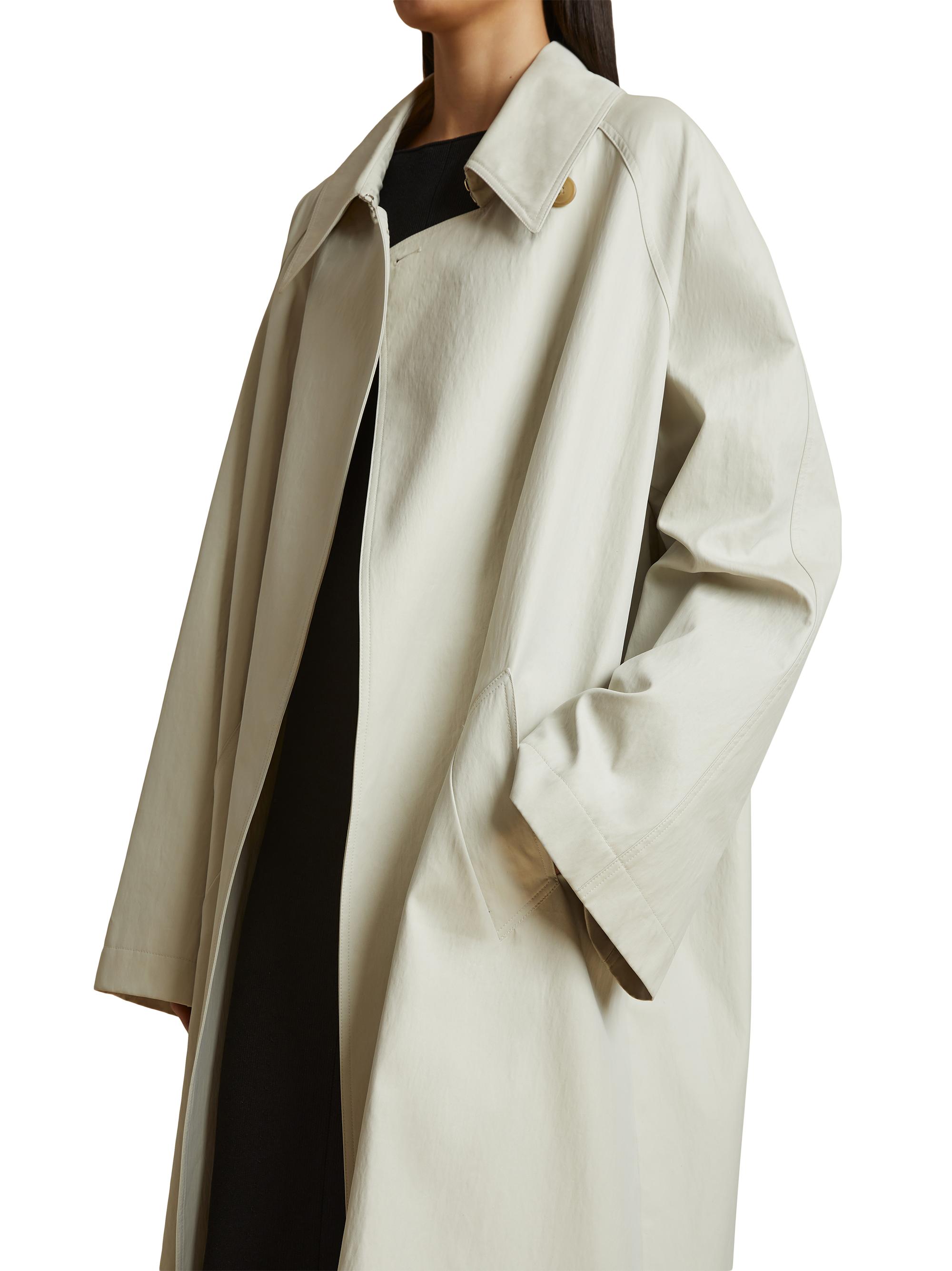 Khaite Minnie Belted Cotton-Blend Coat | Saks Fifth Avenue