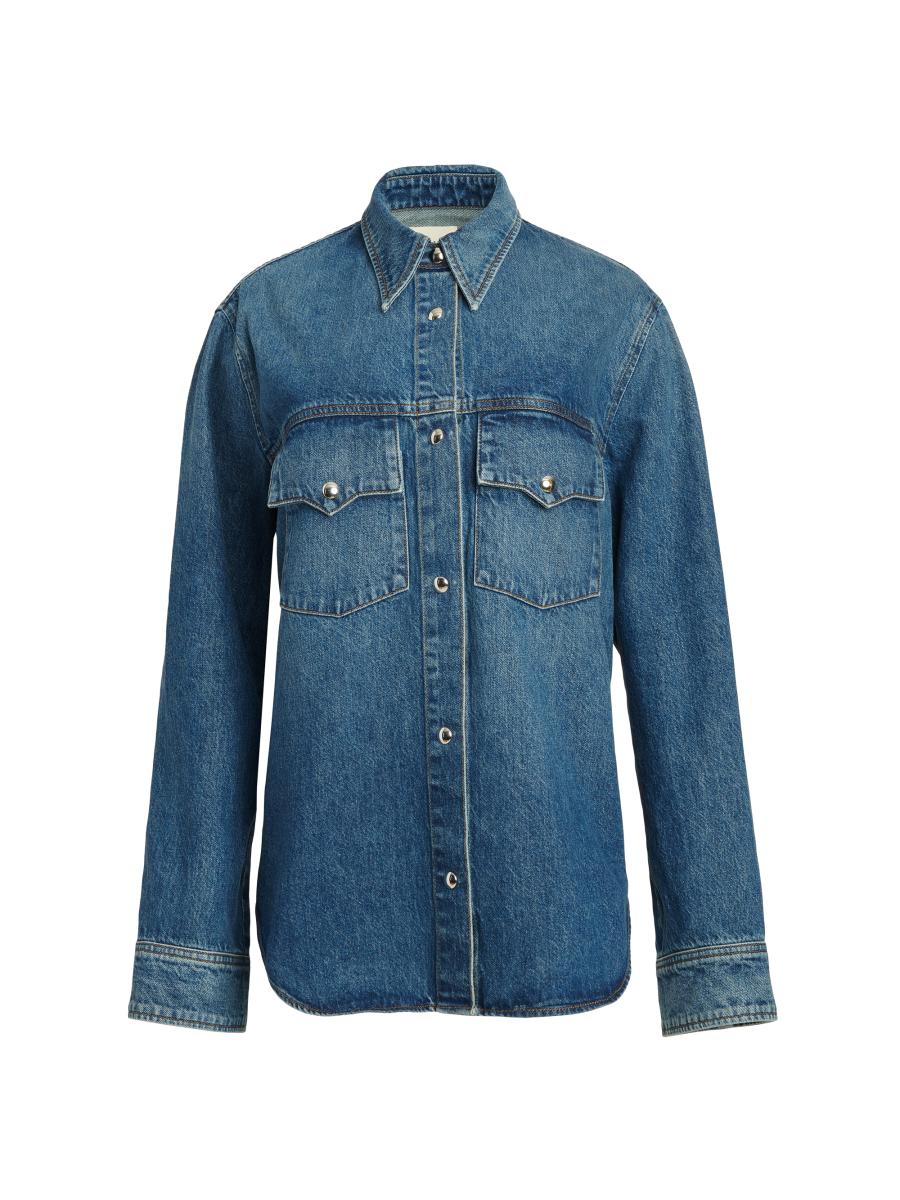 Khaite Jinn Denim Shirt | Saks Fifth Avenue