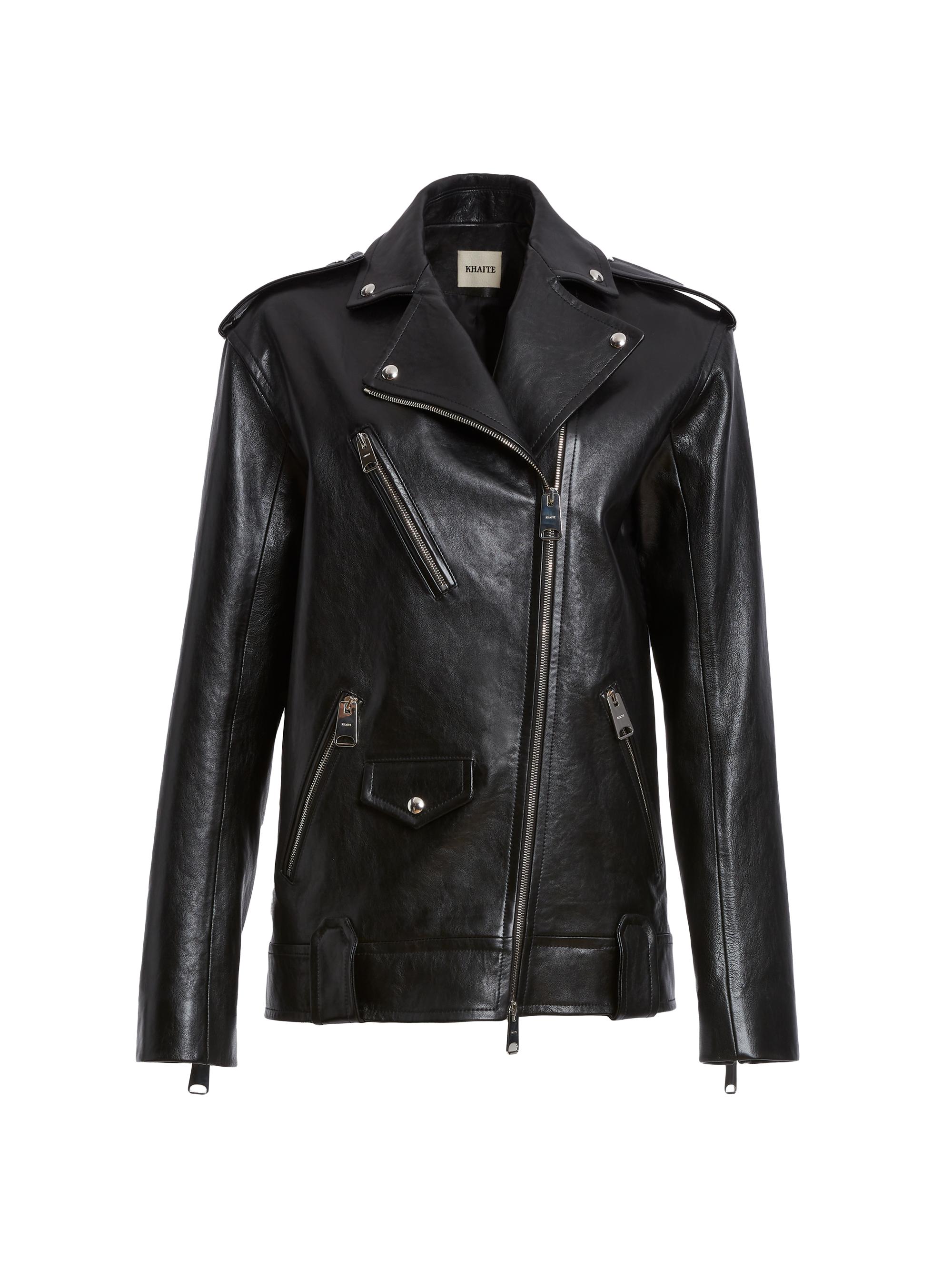 Khaite Women's Hanson Leather Jacket - Black