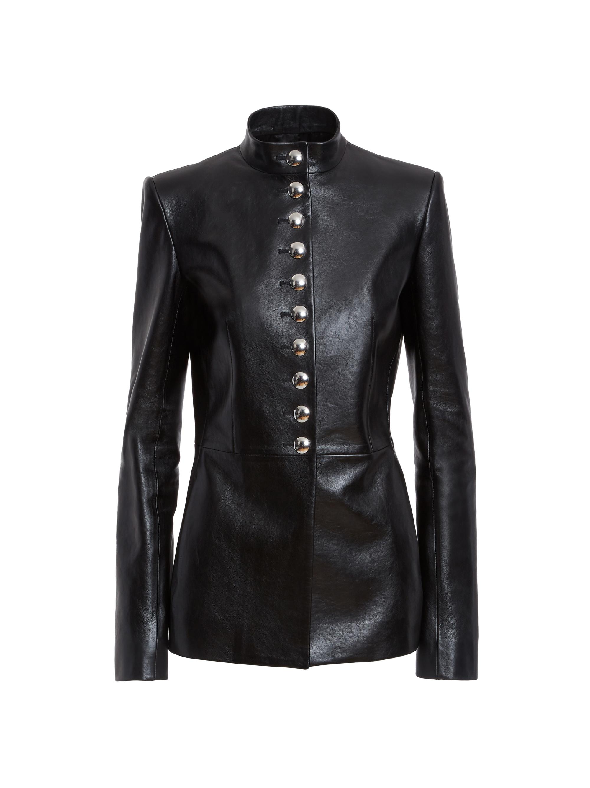 ジャケット・アウター lawgy stand neck leather cuff coat lawgy（ラウジー）の「stand neck leather cuff coat（その他