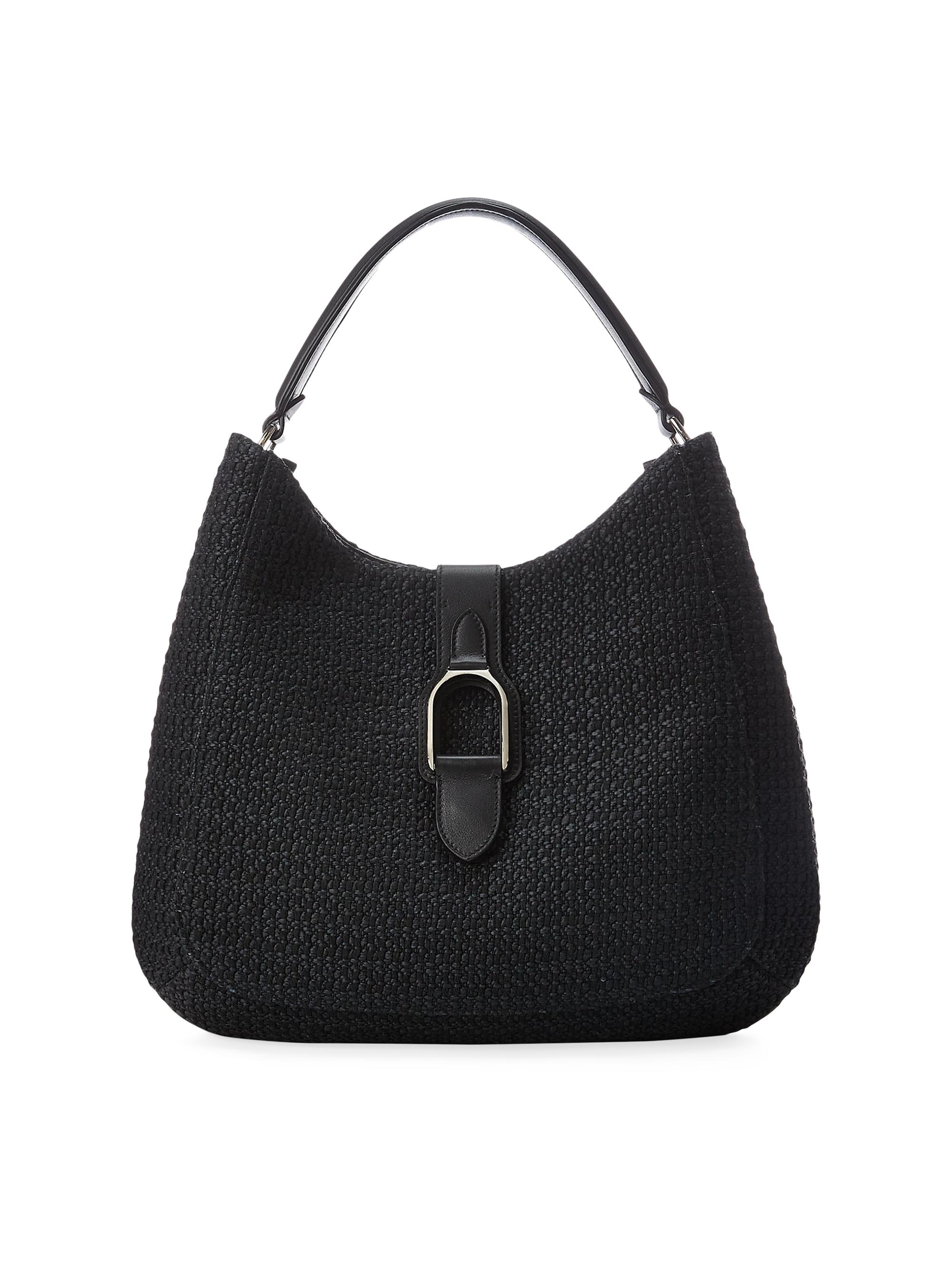 Ralph Lauren Collection Women's Welington Woven  Shoulder Bag - Black