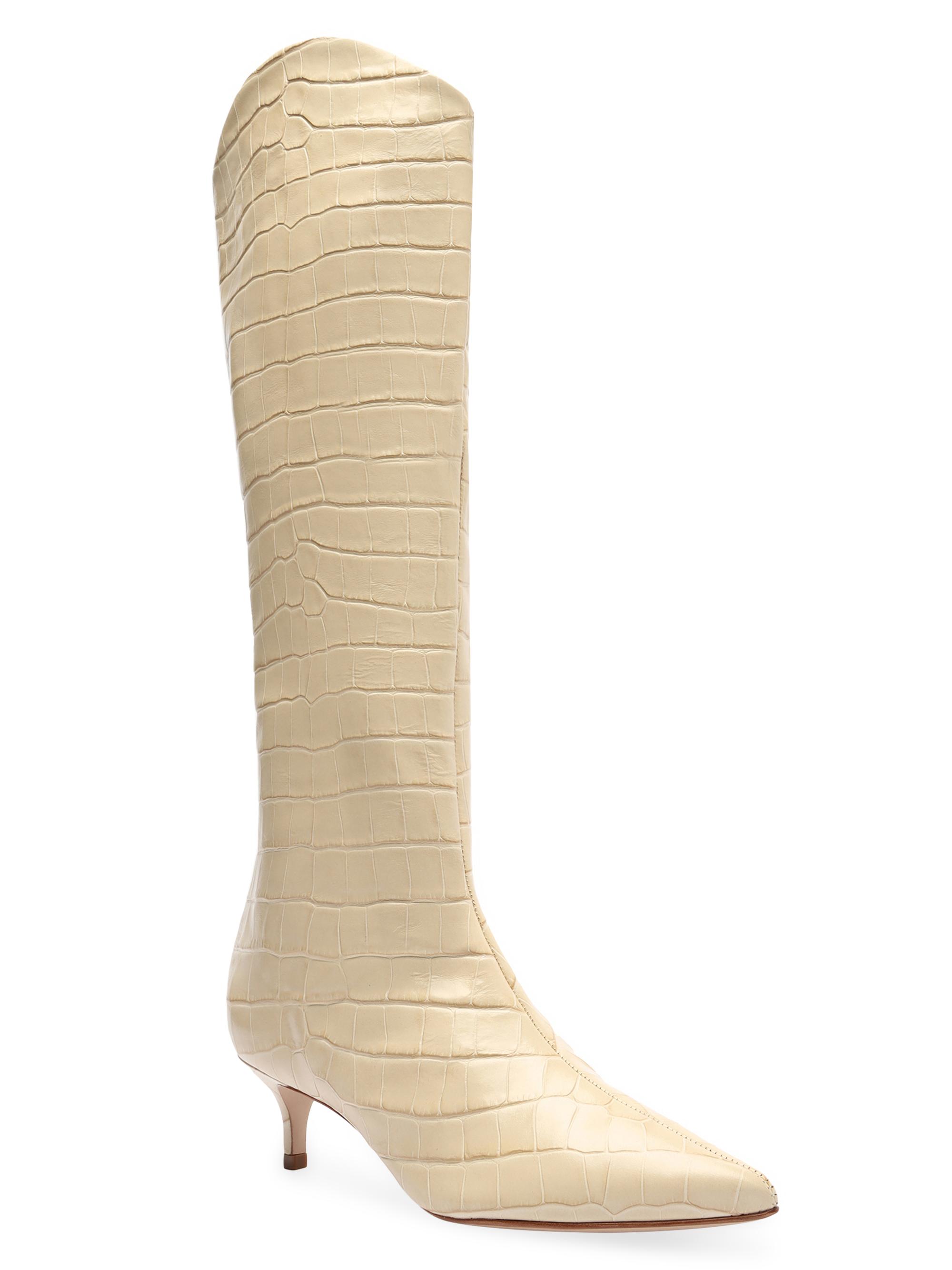 Schutz Maryana Crocodile-Embossed Leather Knee-High Boots Saks