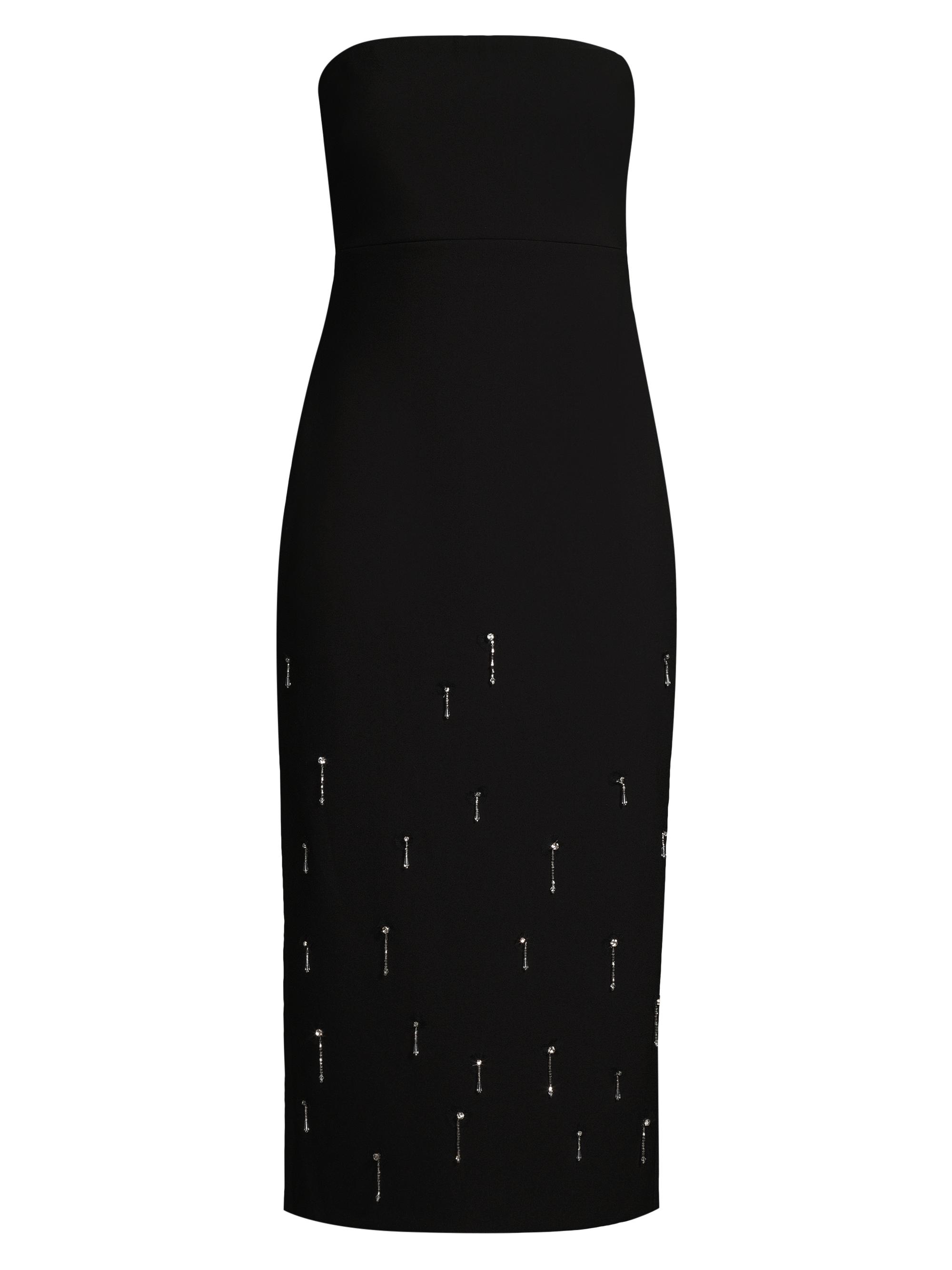 Likely Women's Benny Strapless Beaded Midi-Dress - Black