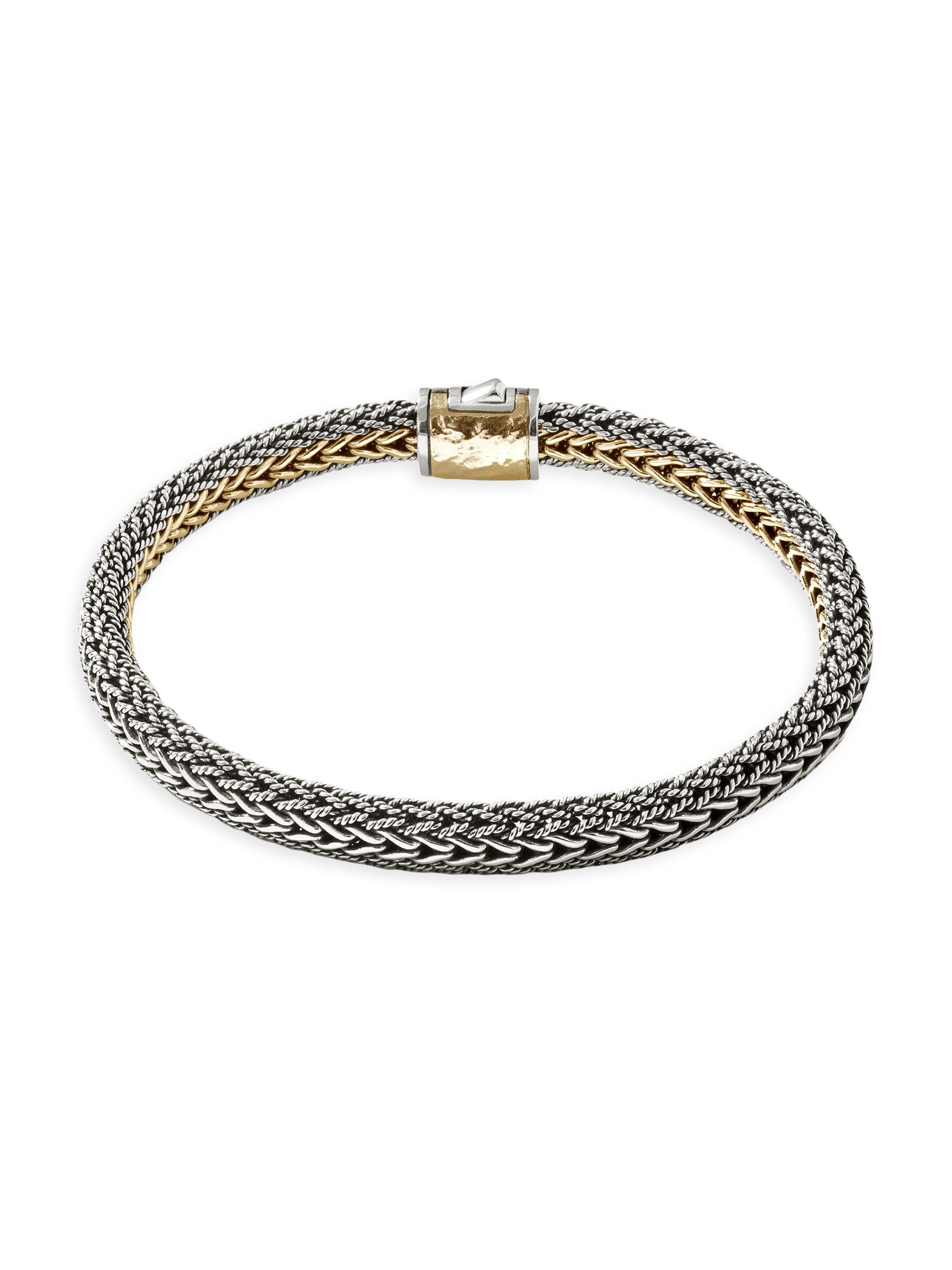John Hardy Women's Classic Chain Sterling Silver & 18K Yellow Gold Reversible Bracelet - Gold Silver