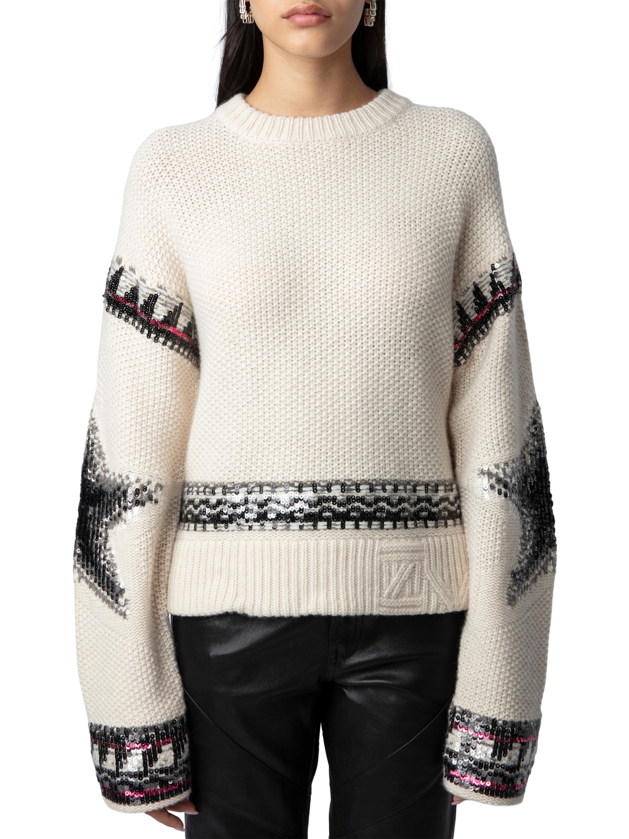 ZADIG&amp;VOLTAIRE DELUXE  カシミヤ　スパンコール セーター Zadig & Voltaire Kanson Sequin-Embellished Cashmere Sweater | Saks
