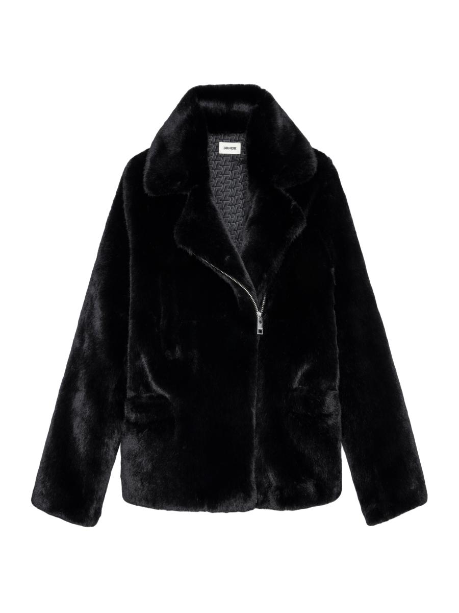 稀少ZADIG& VOLTAIRE タヌキ ファーコート Zadig & Voltaire Fred Faux Fur Coat | Bloomingdale's