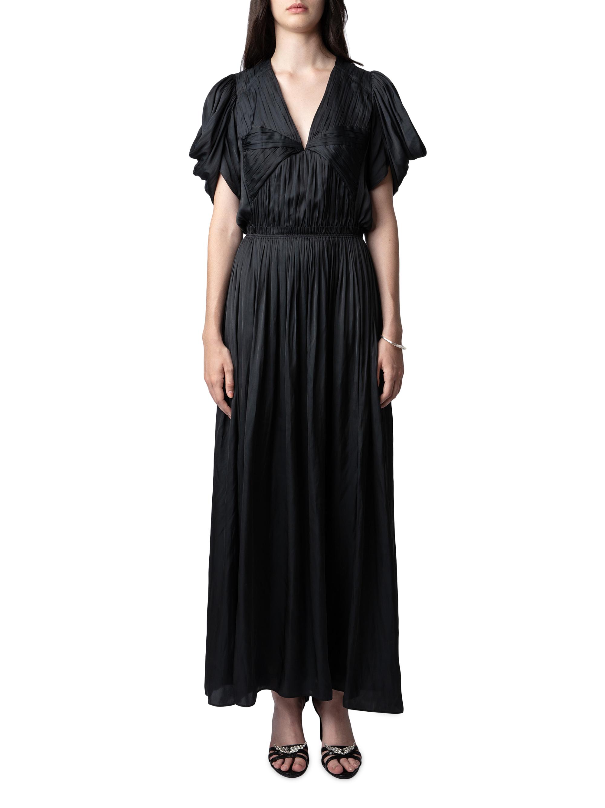 セール‼️美品 【SUKU 】DRESSING GOWN ブラック S Ｍ Zadig & Voltaire Reina Pleated Satin Gown | Saks Fifth Avenue