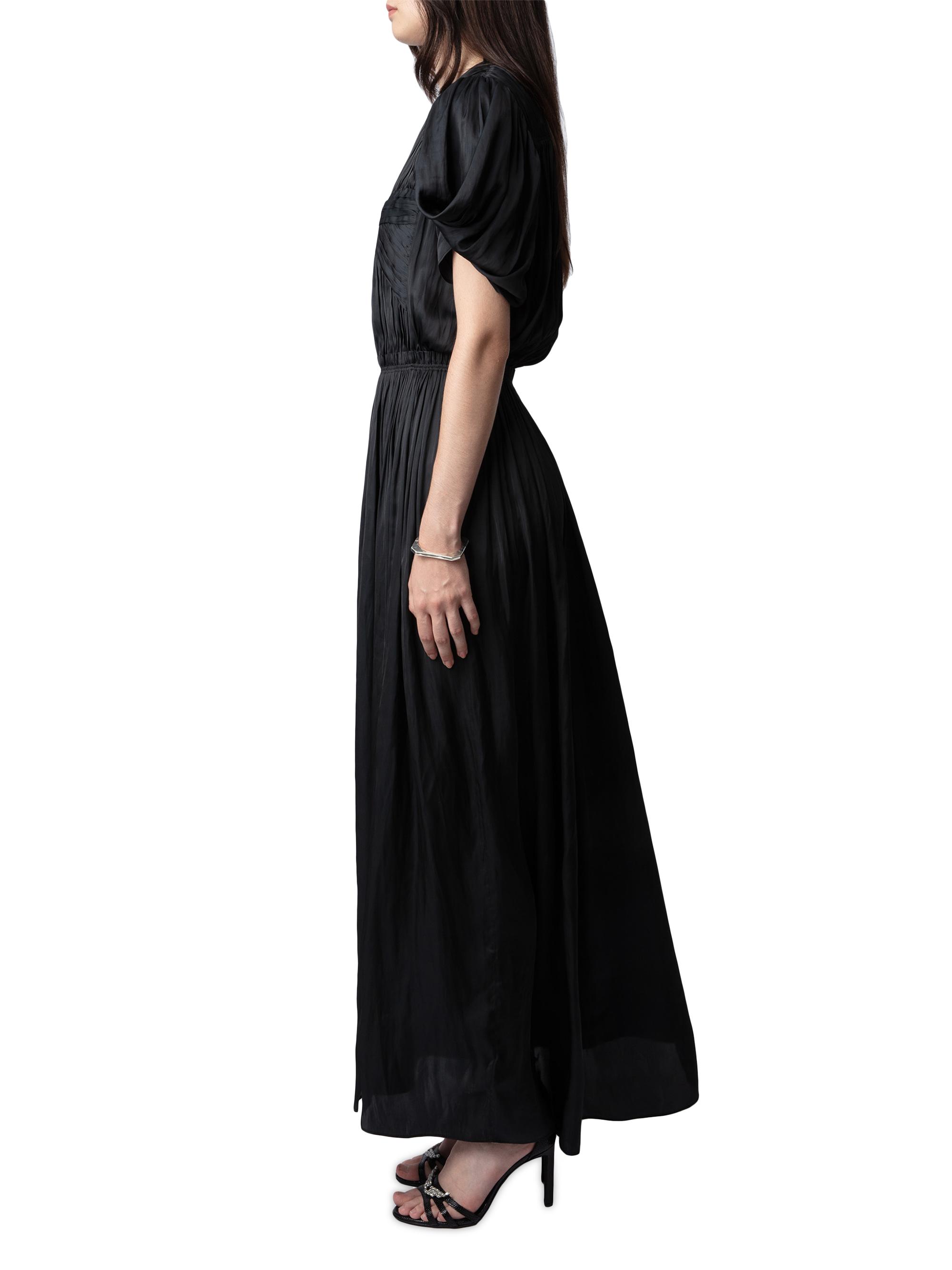セール‼️美品 【SUKU 】DRESSING GOWN ブラック S Ｍ Zadig & Voltaire Reina Pleated Satin Gown | Saks Fifth Avenue