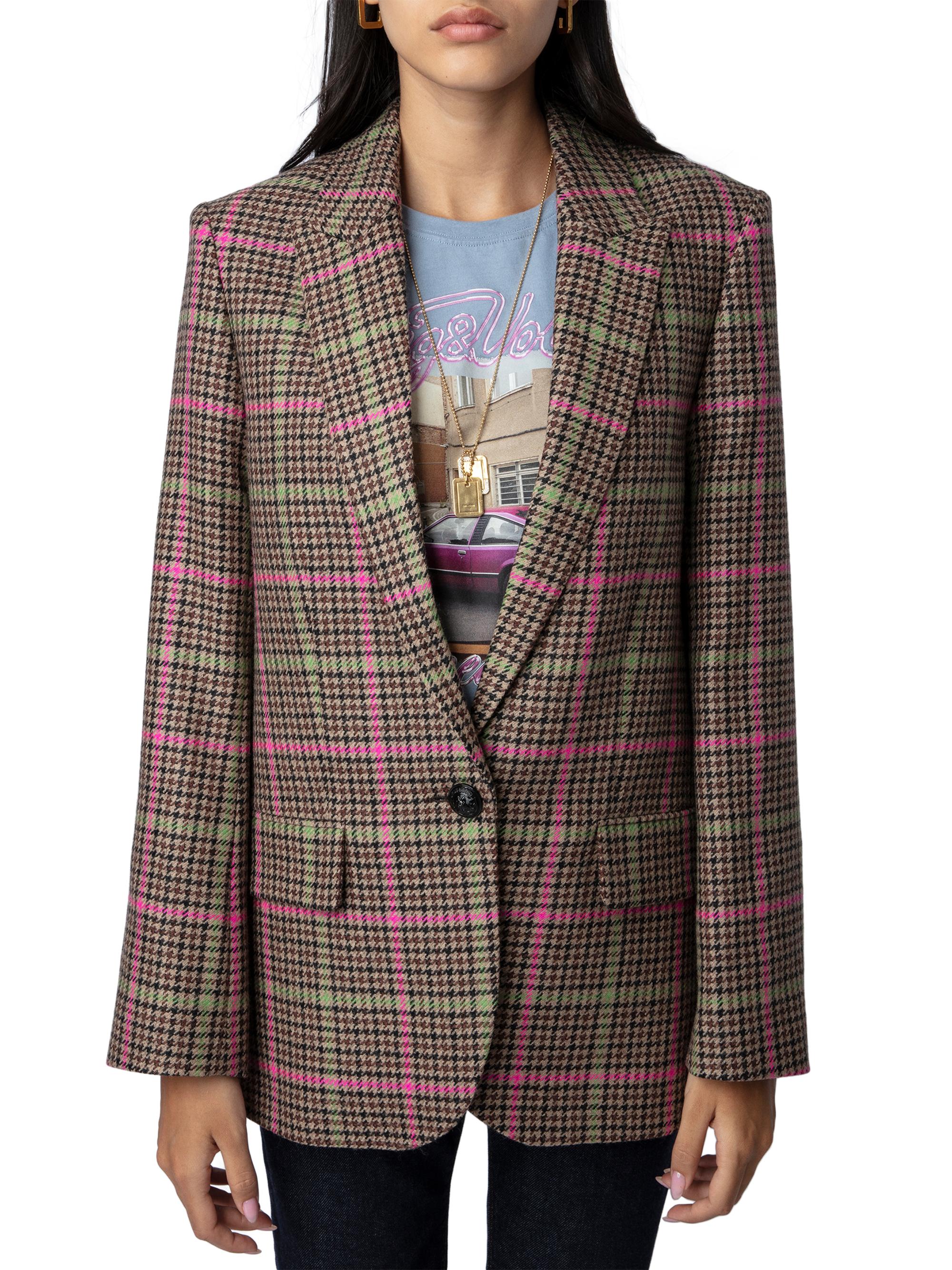 Zadig & Voltaire Vow Wool Houndstooth Blazer | Saks Fifth Avenue