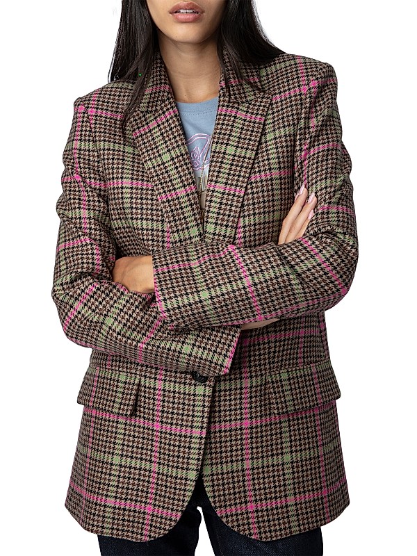 Shop Zadig & Voltaire Vow Wool Houndstooth Blazer | Saks Shop Zadig & Voltaire Vow Wool Houndstooth Blazer | Saks