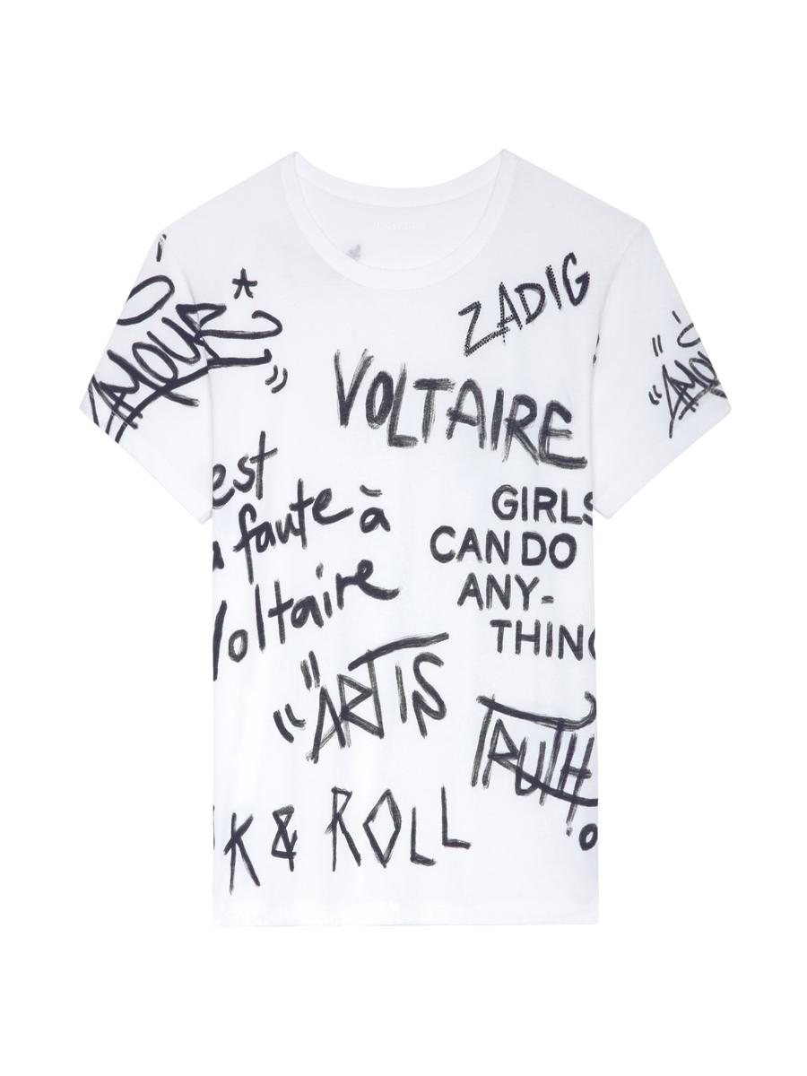 Zadig & Voltaire Marta Manifesto-Print T-Shirt | Saks Fifth Avenue
