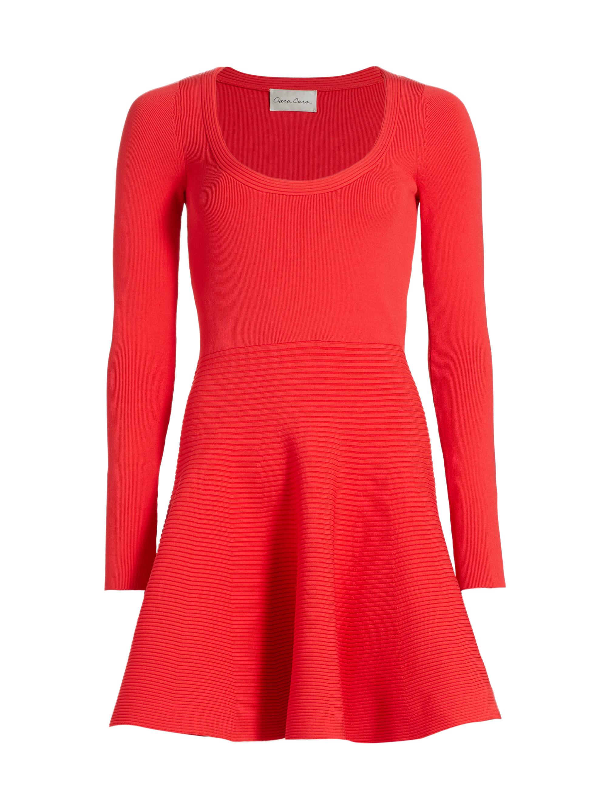 Cara Cara Women's Lisha Knit Fit & Flare Minidress - Bright Red
