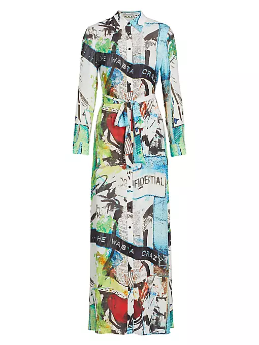 Alice + Olivia - x basquiat chassidy belted shirtdress