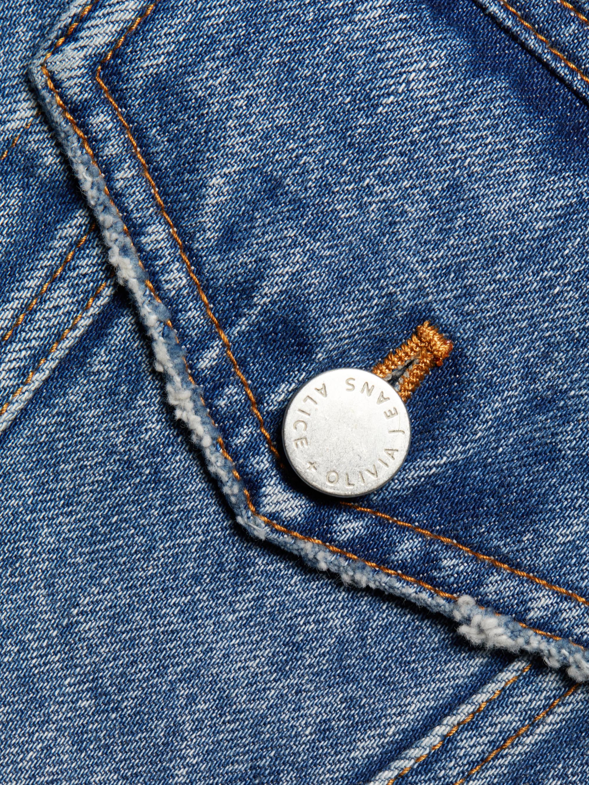 Alice + Olivia Jeff Heart Cut-Out Denim Jacket | Saks Fifth Avenue