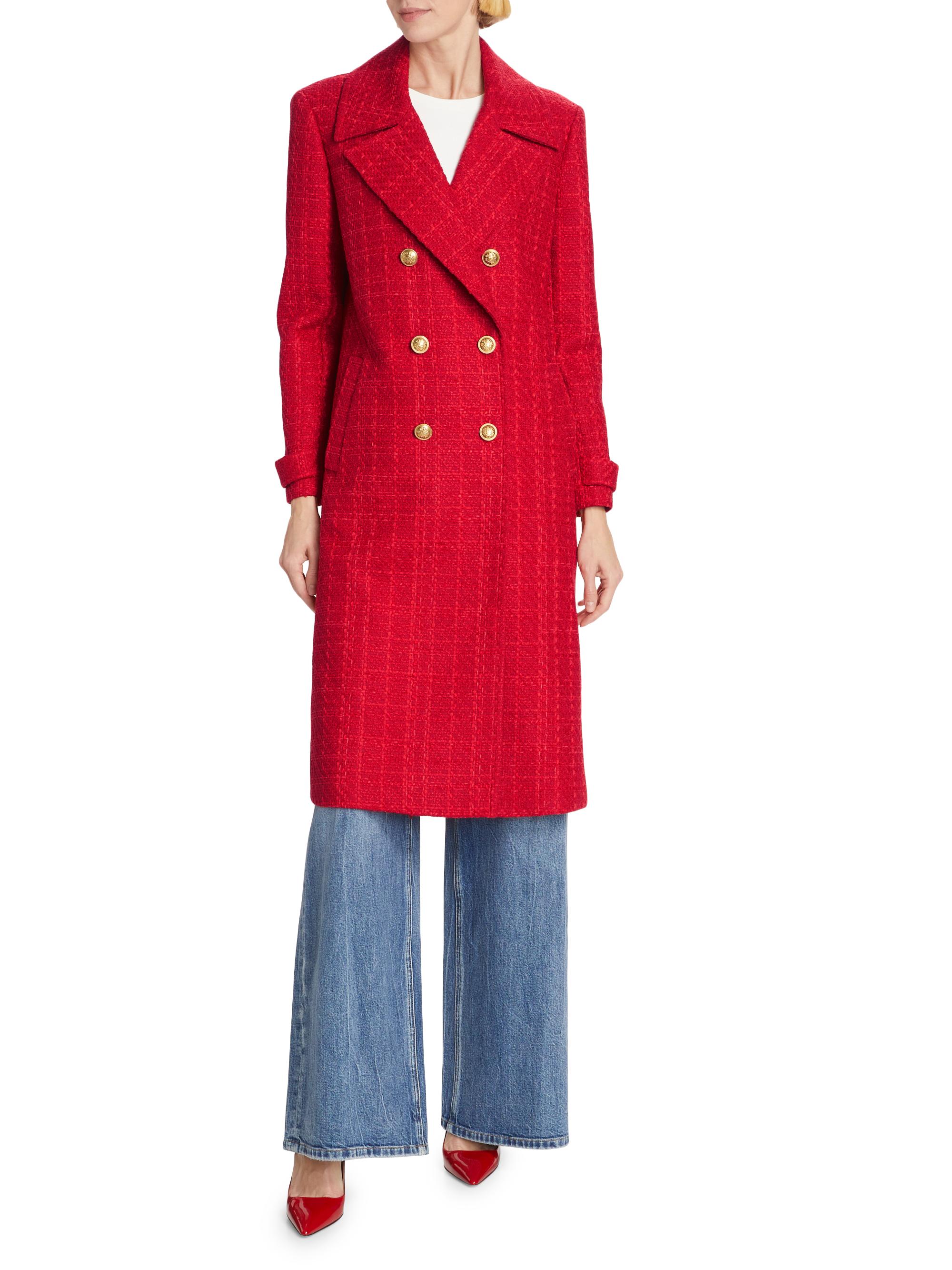 Alice + Olivia Nicholas Plaid Double-Breasted Coat | Saks Fifth Avenue