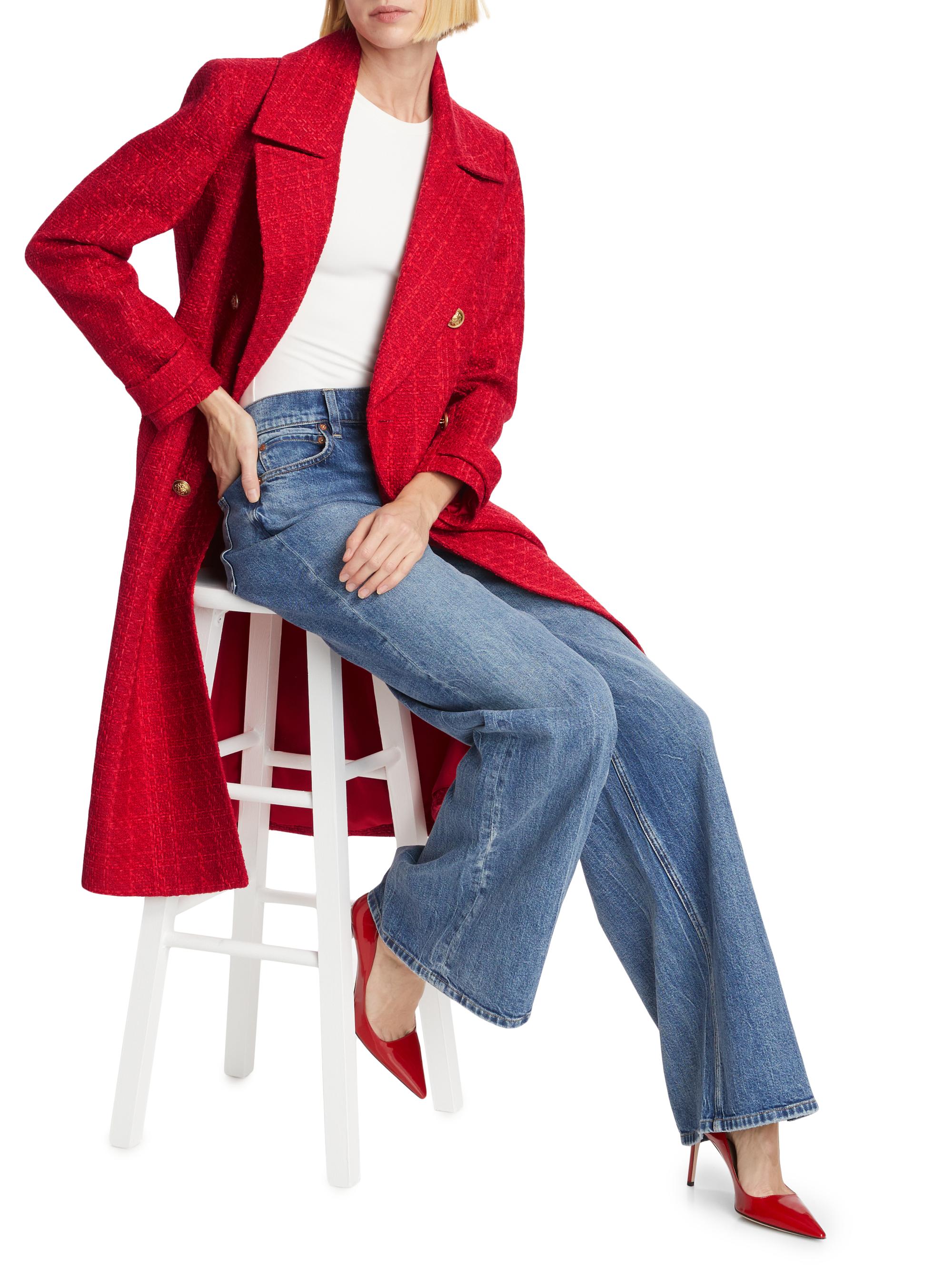 Alice + Olivia Nicholas Plaid Double-Breasted Coat | Saks Fifth Avenue