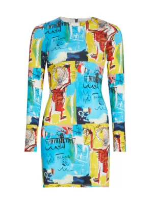 Shop Alice + Olivia Alice + Olivia X Basquiat Delora Graphic Body-Con  Minidress | Saks Fifth Avenue