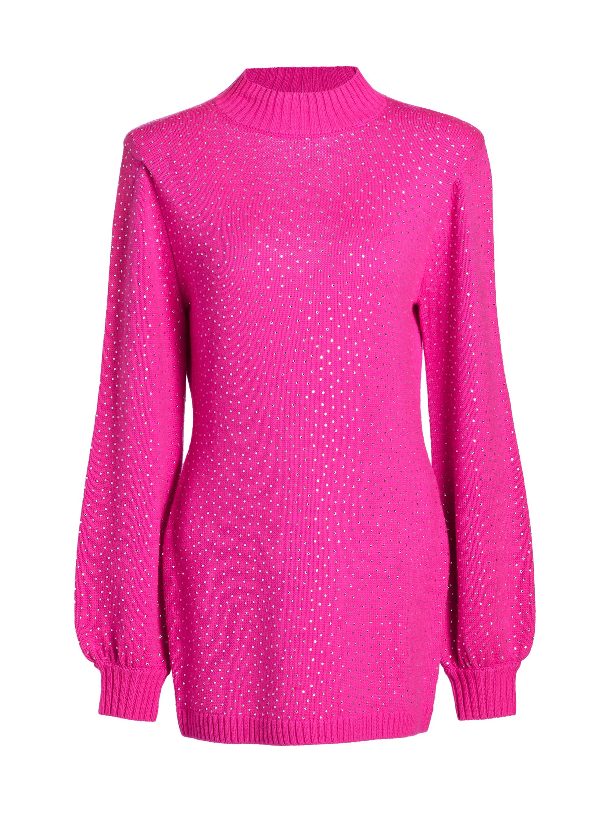 Generation Love Women's Chiraz Crystal Mini Sweaterdress - Hot Pink