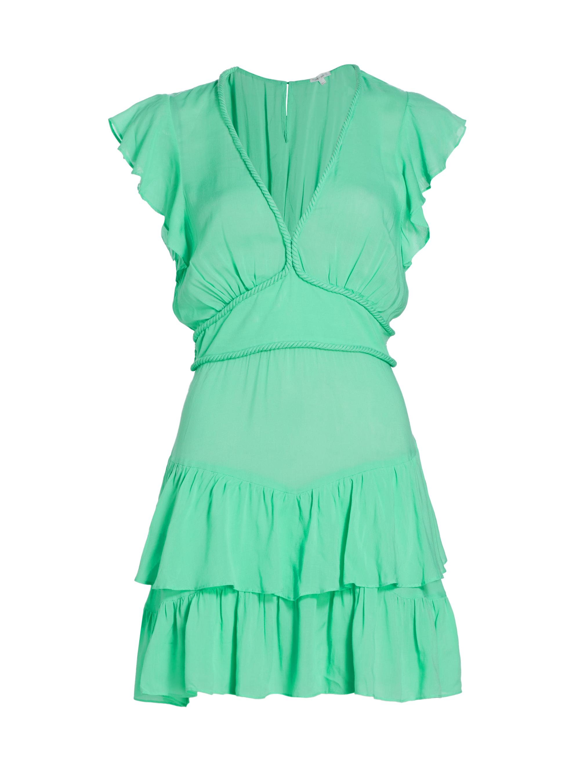 Poupette St Barth Women's Genny V-Neck Ruffled Minidress - Mint