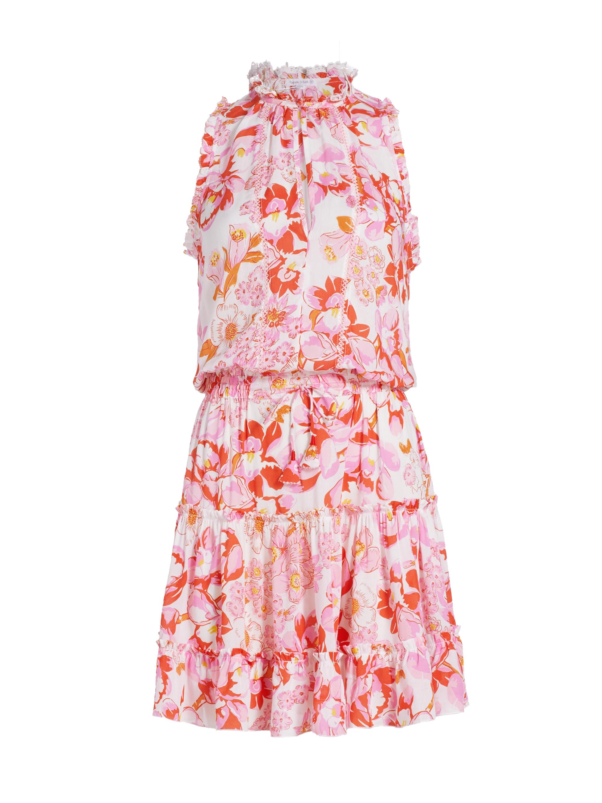 Poupette St Barth Women's Clara Floral Mini Dress - Pink Cattleya