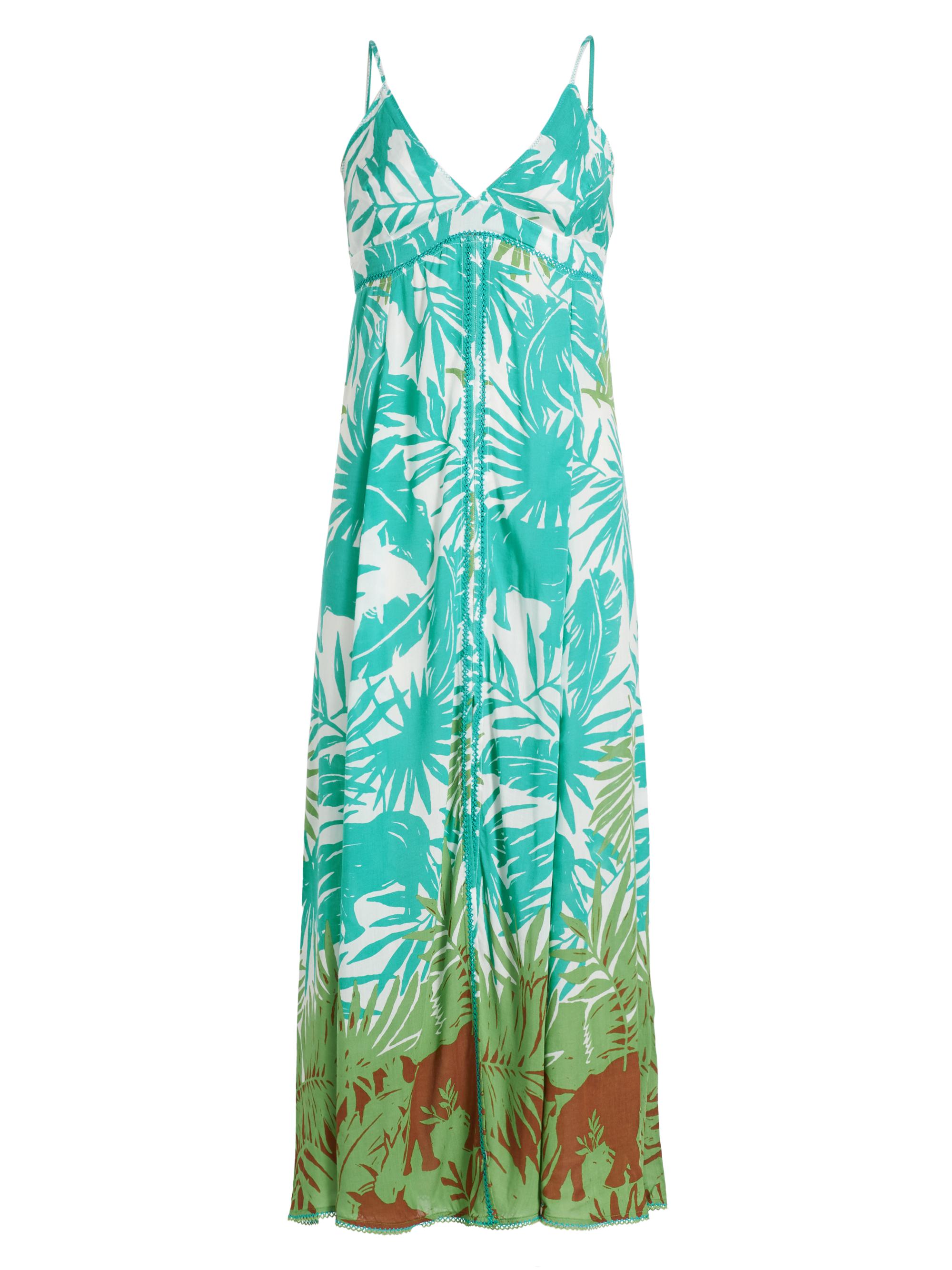 Poupette St Barth Women's Denise Long Floral Slip Dress - Blue Safari