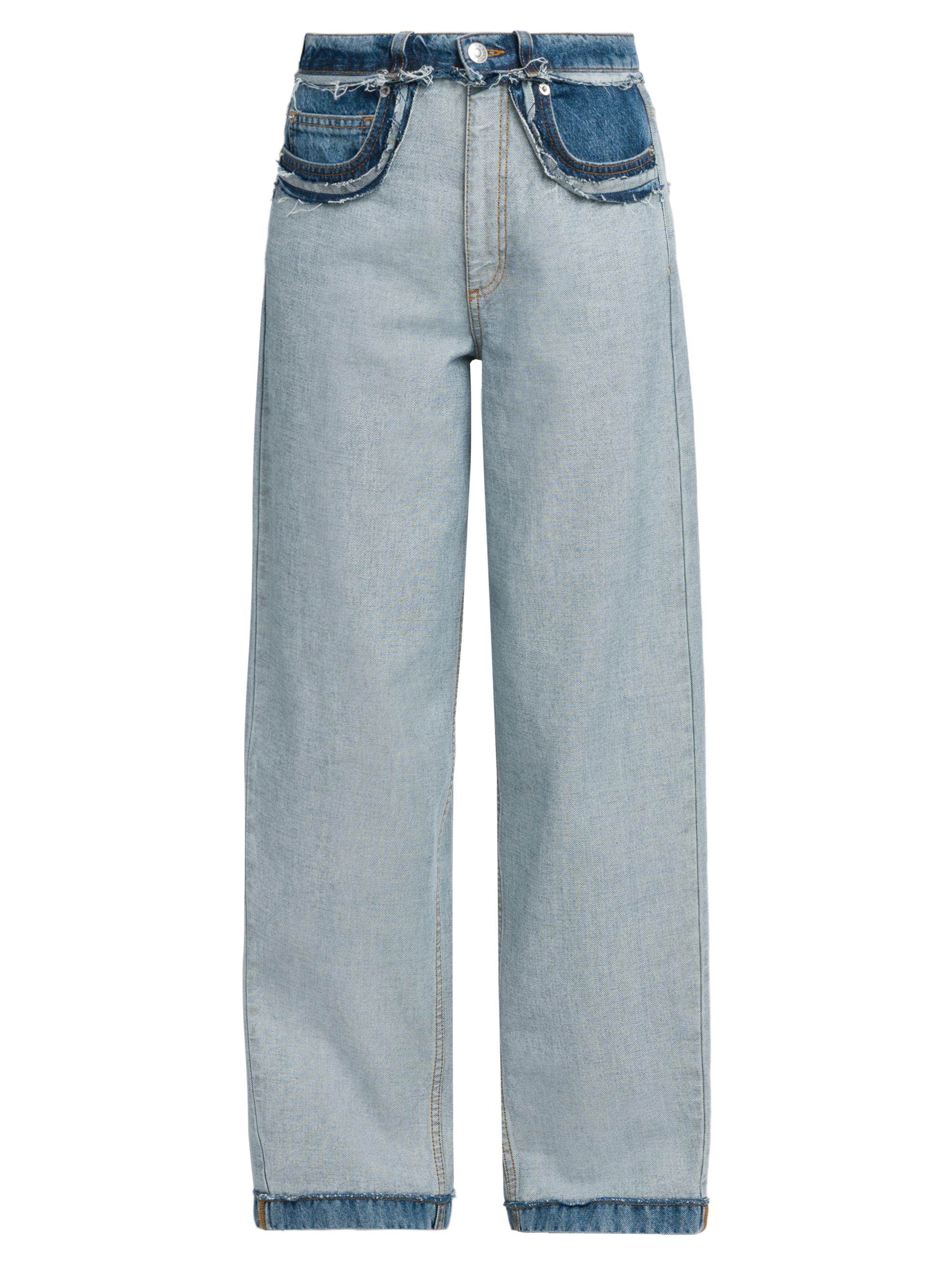Marni Women's Two-Toned Wide-Leg Jeans - Azure