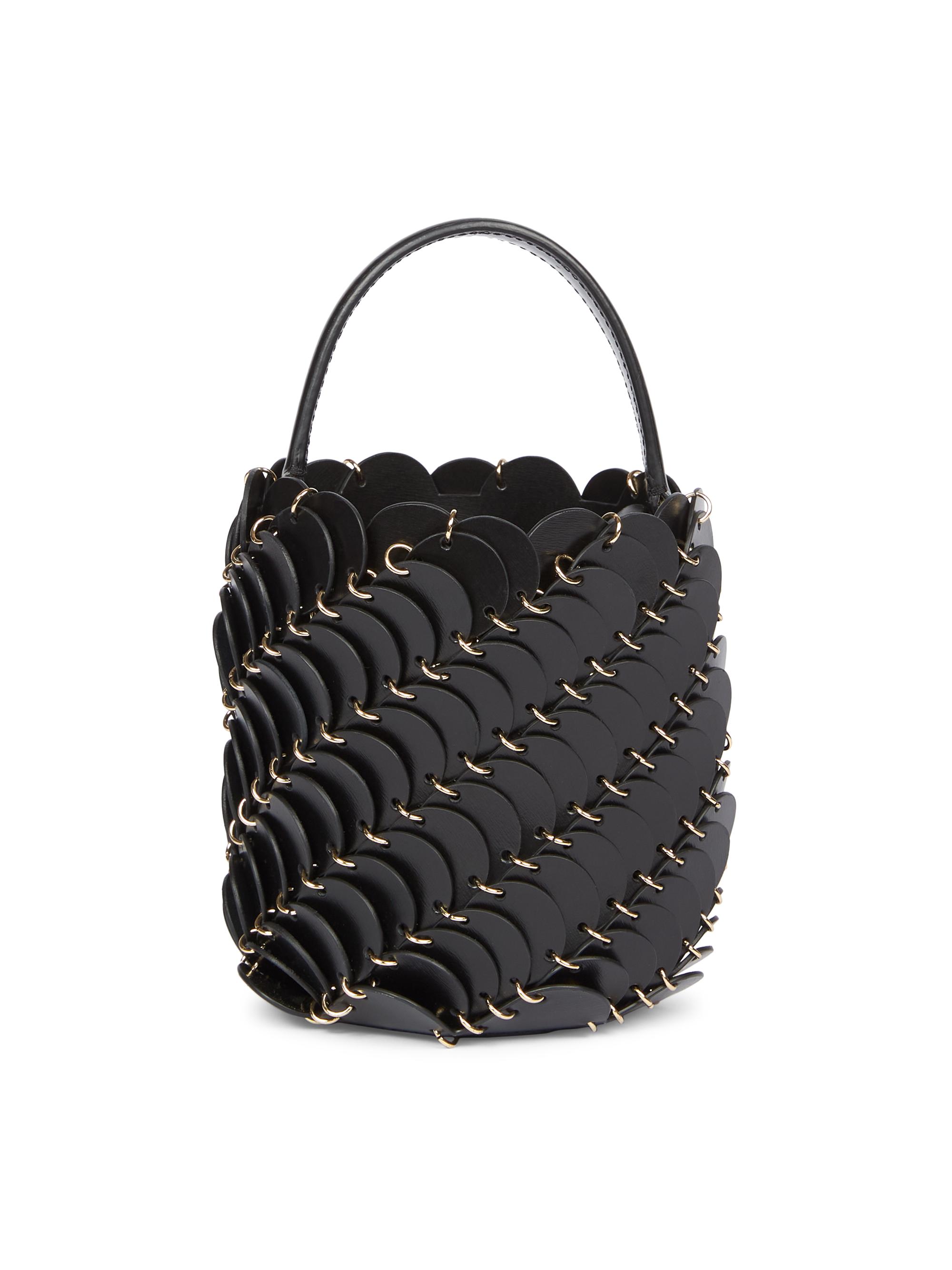 Rabanne Women's  Leather Disc Bucket Bag - Black