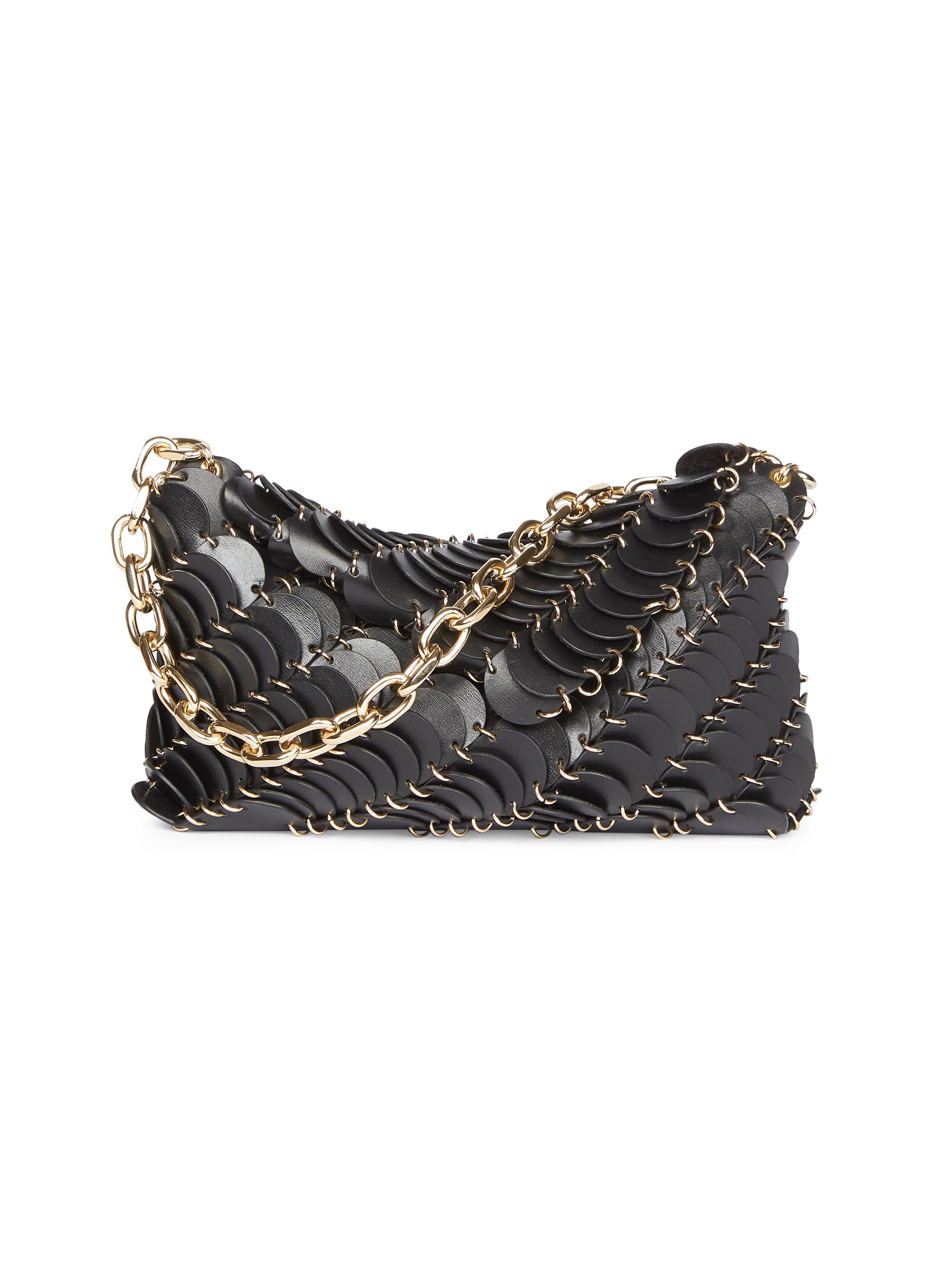 Rabanne Women's Leather Disc Shoulder Bag - Black