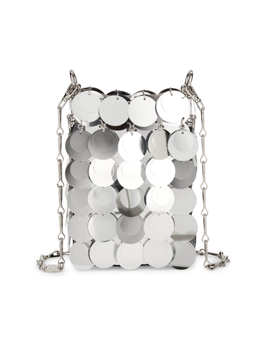 ショルダーバッグ・ポシェット RABANNE SPARKLE DISCS SHOULDER BAG Sparkle Discs embellished shoulder bag in silver - Rabanne