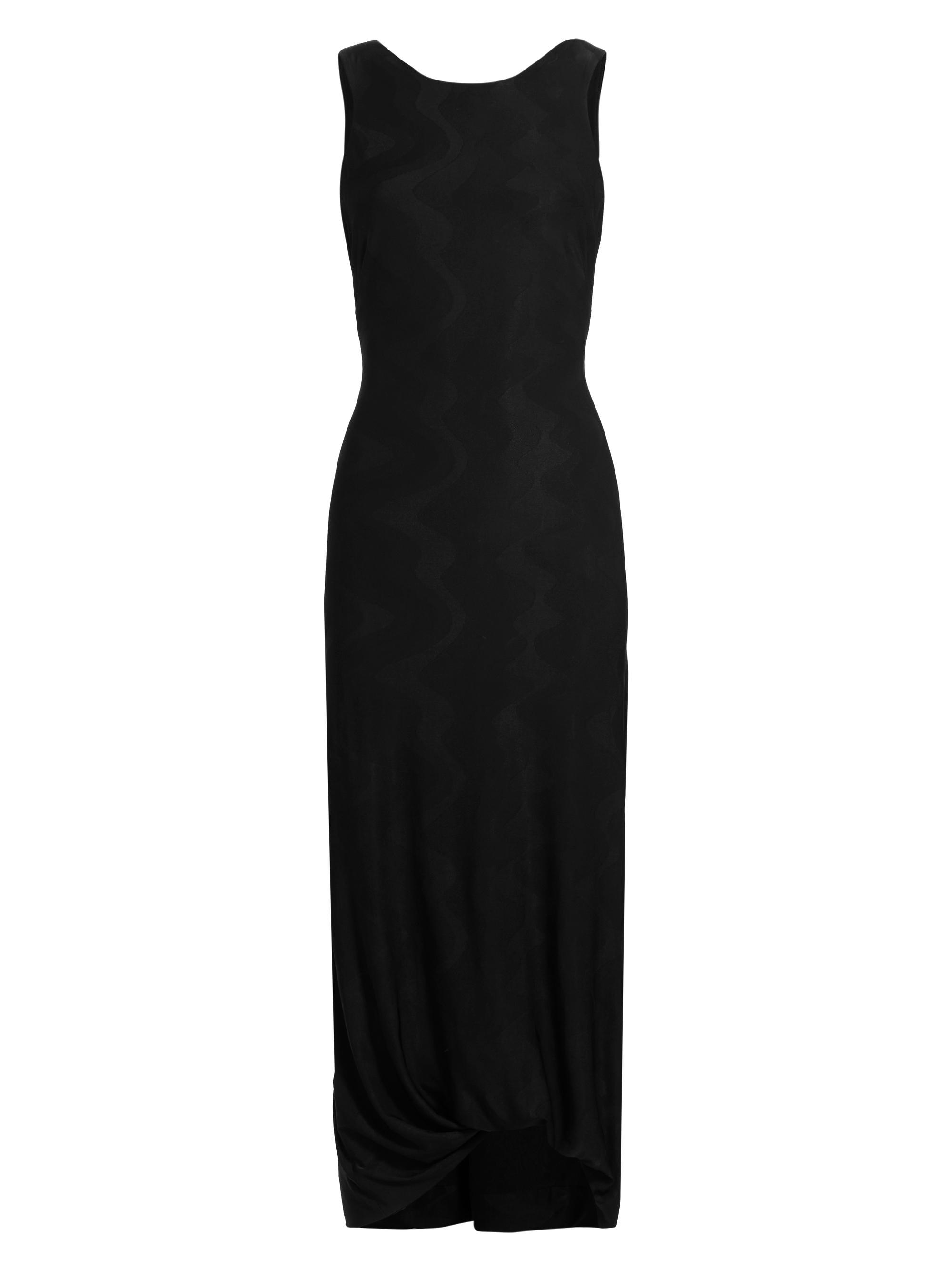 Giorgio Armani Women's Asymmetric Jacquard Midi-Dress - Black
